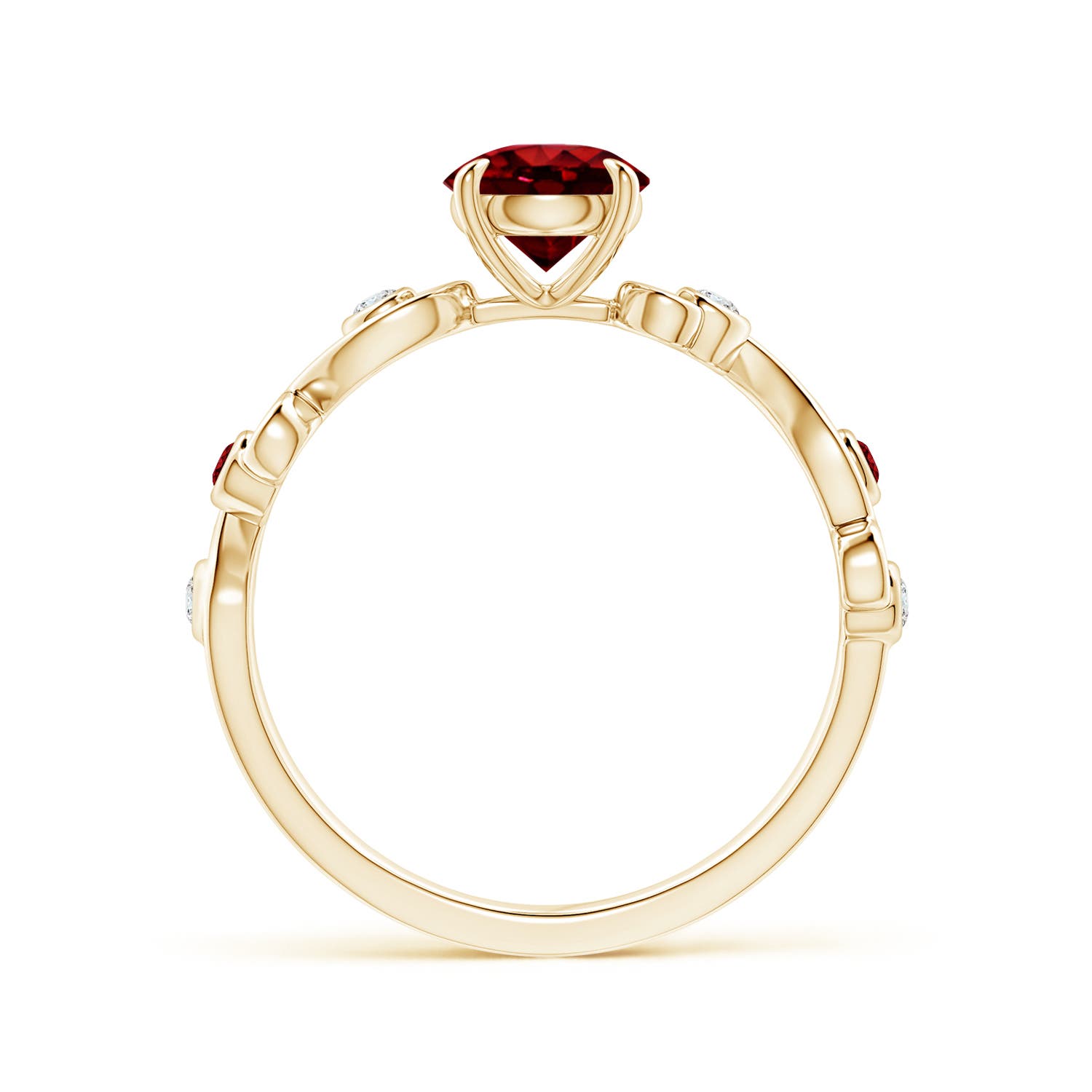 AAAA - Ruby / 1.15 CT / 14 KT Yellow Gold