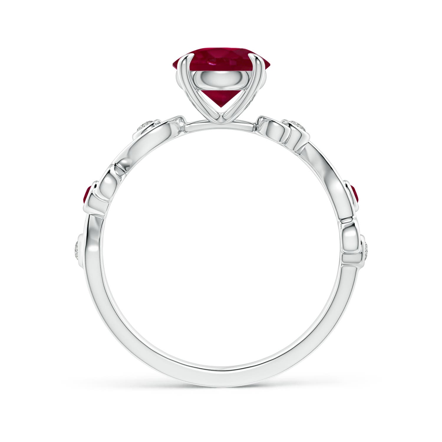 A - Ruby / 1.55 CT / 14 KT White Gold