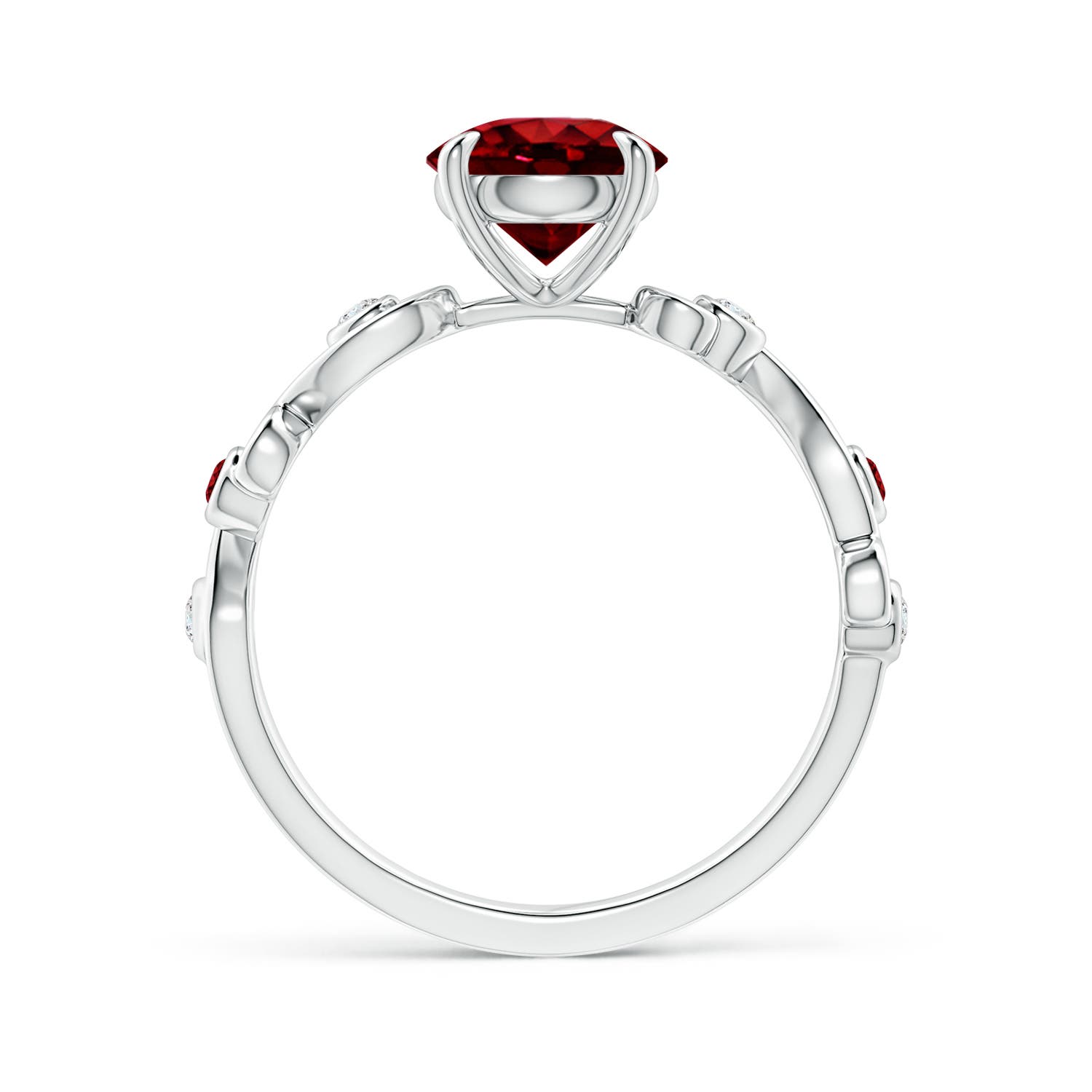 AAAA - Ruby / 1.55 CT / 14 KT White Gold