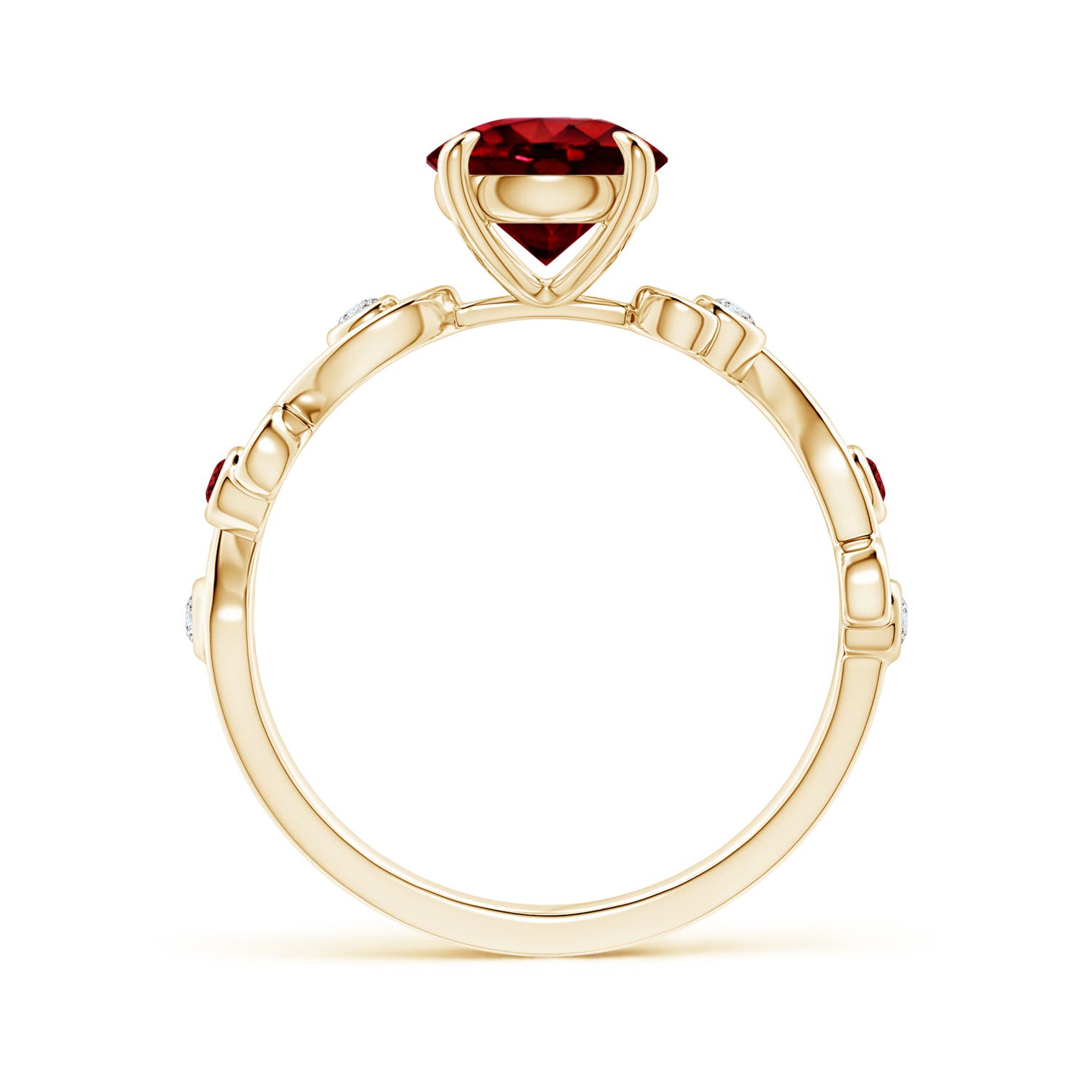 AAAA - Ruby / 1.55 CT / 14 KT Yellow Gold