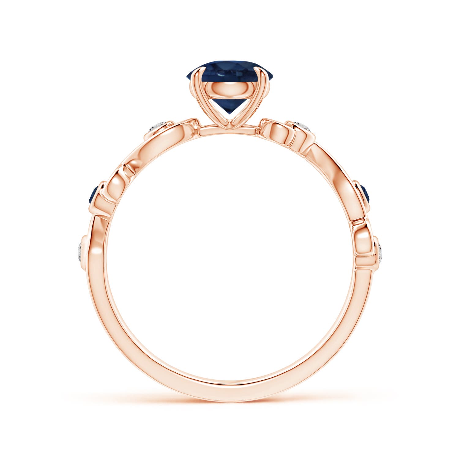 AA - Blue Sapphire / 1.14 CT / 14 KT Rose Gold