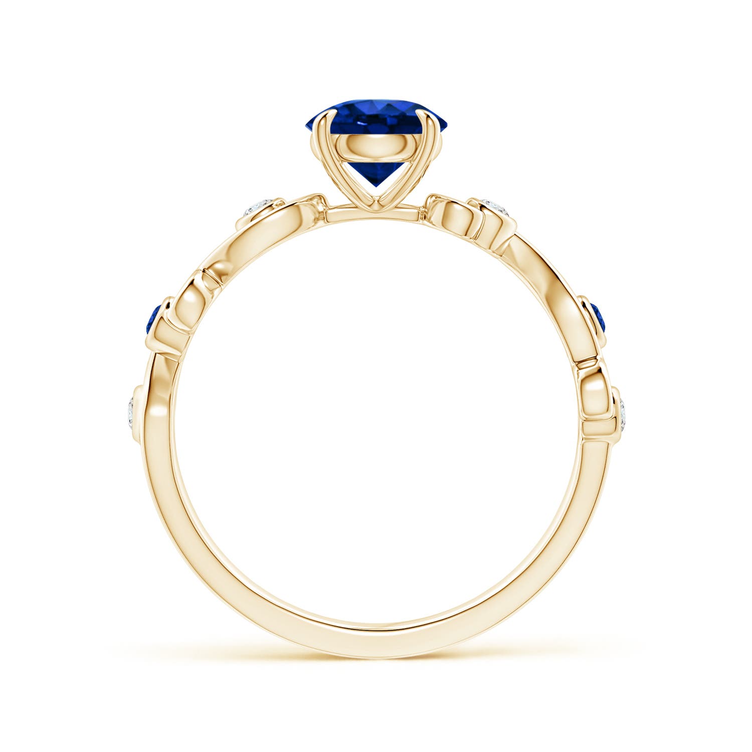 AAAA - Blue Sapphire / 1.14 CT / 14 KT Yellow Gold