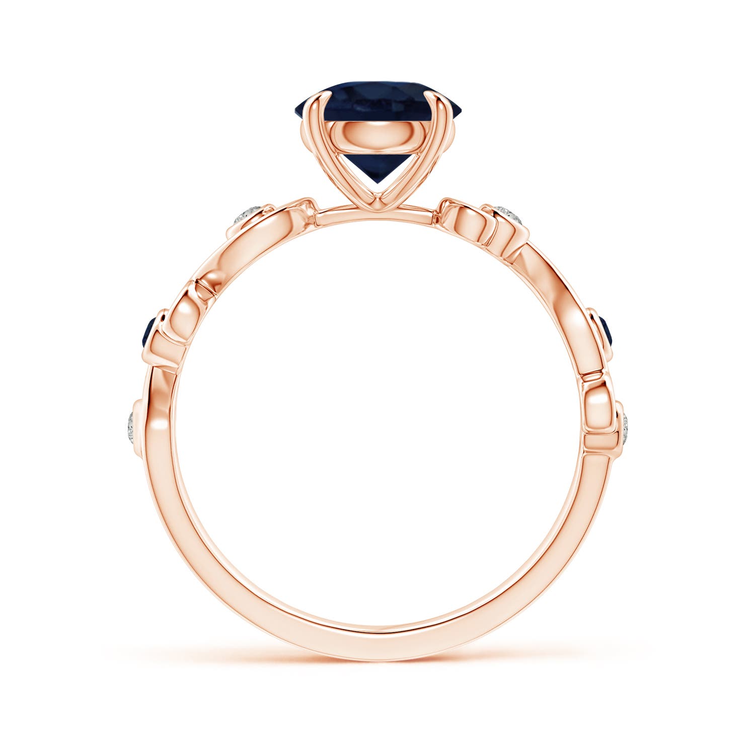 A - Blue Sapphire / 1.74 CT / 14 KT Rose Gold