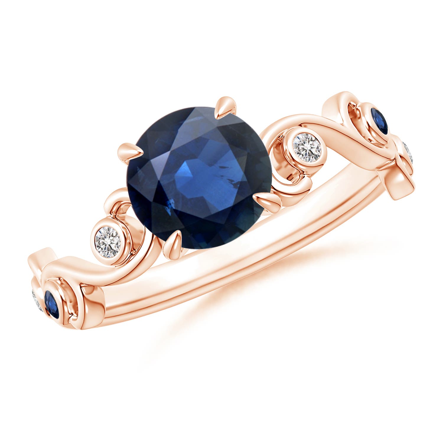 AA - Blue Sapphire / 1.74 CT / 14 KT Rose Gold