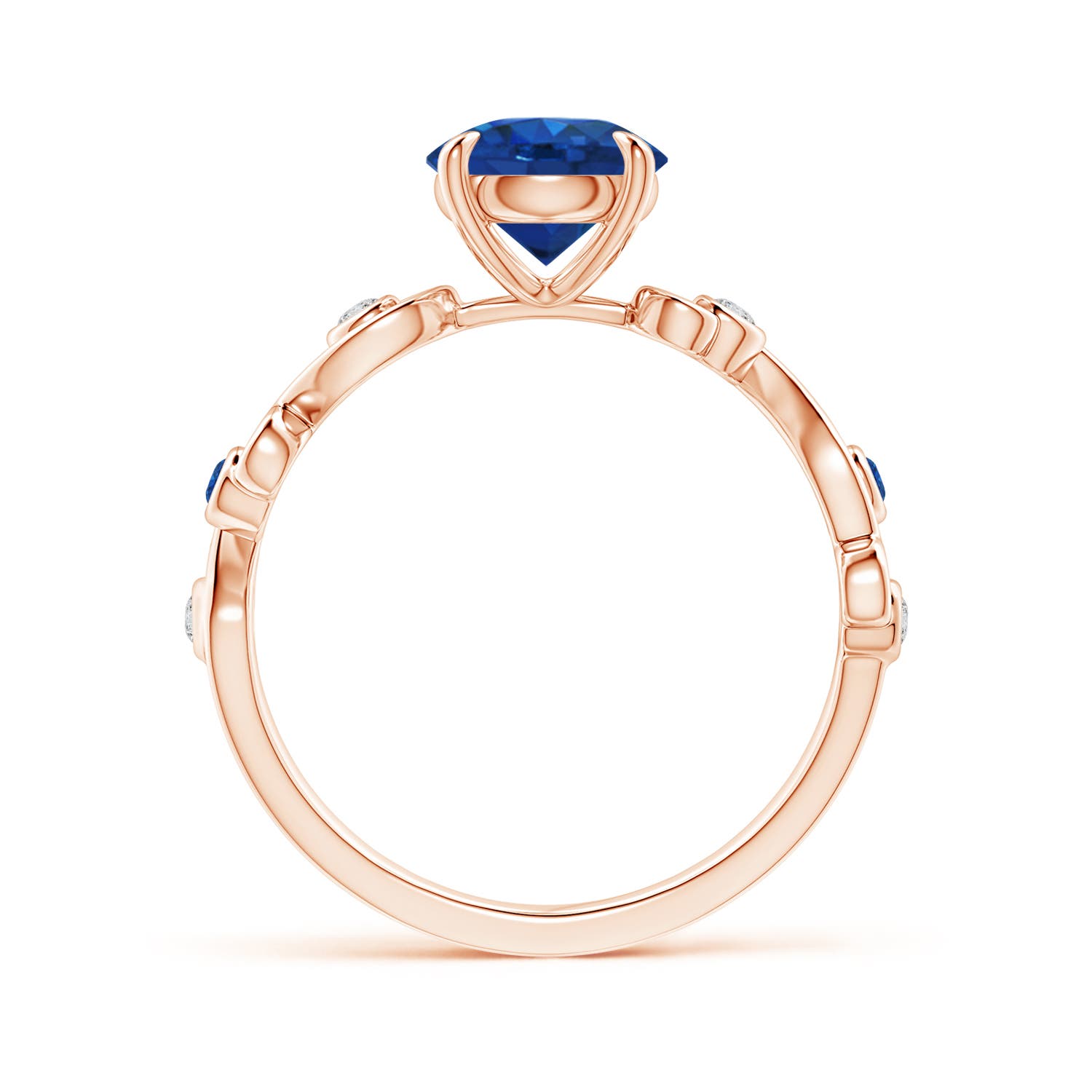 AAA - Blue Sapphire / 1.74 CT / 14 KT Rose Gold