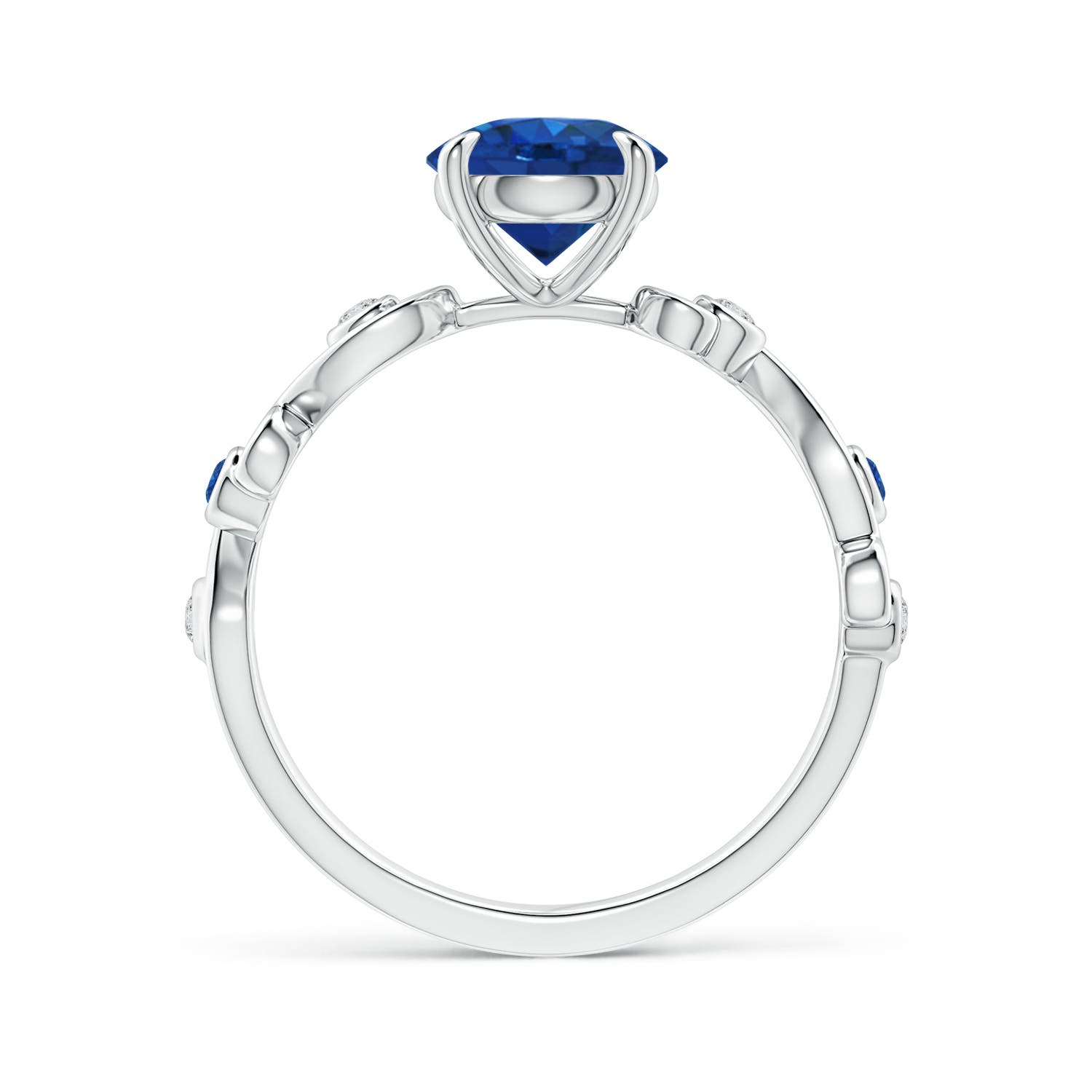 AAA - Blue Sapphire / 1.74 CT / 14 KT White Gold