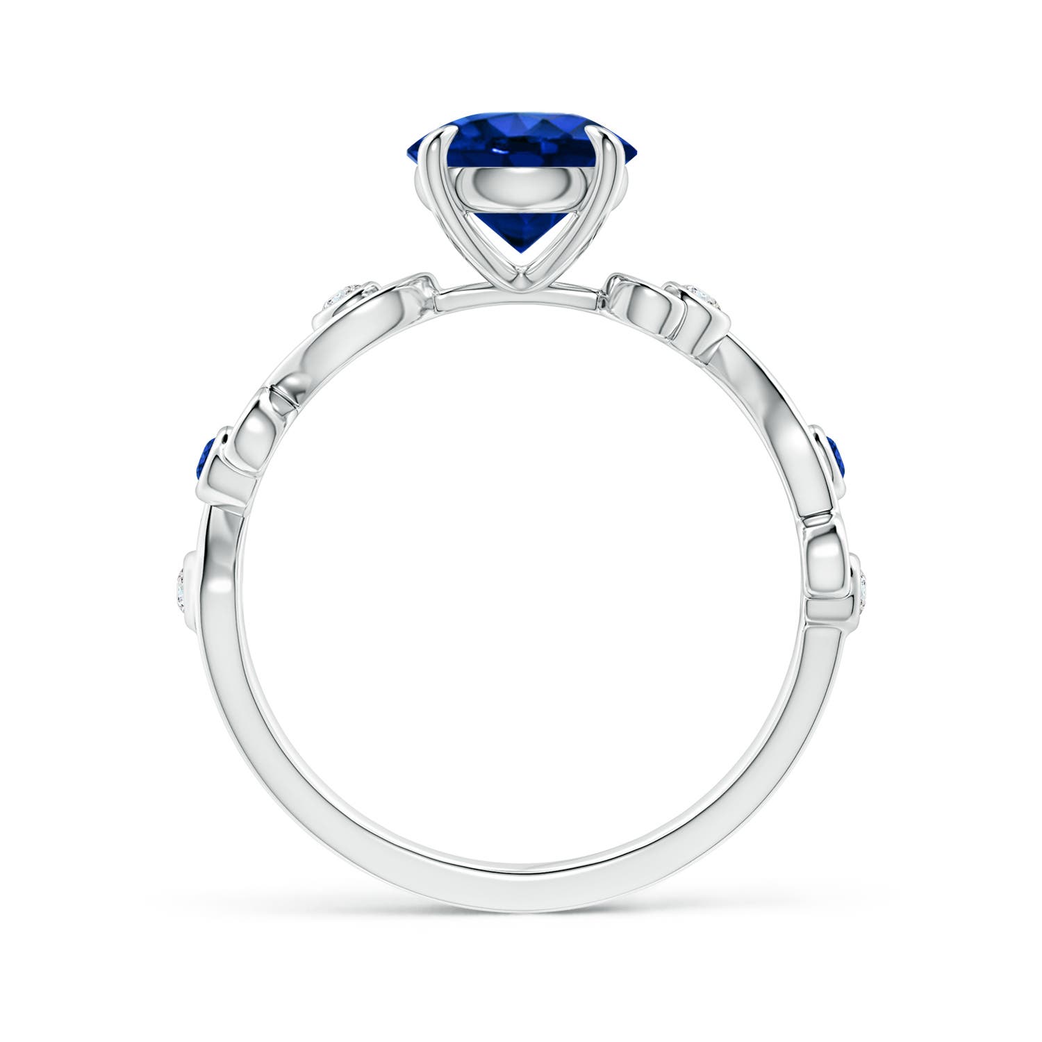 AAAA - Blue Sapphire / 1.74 CT / 14 KT White Gold