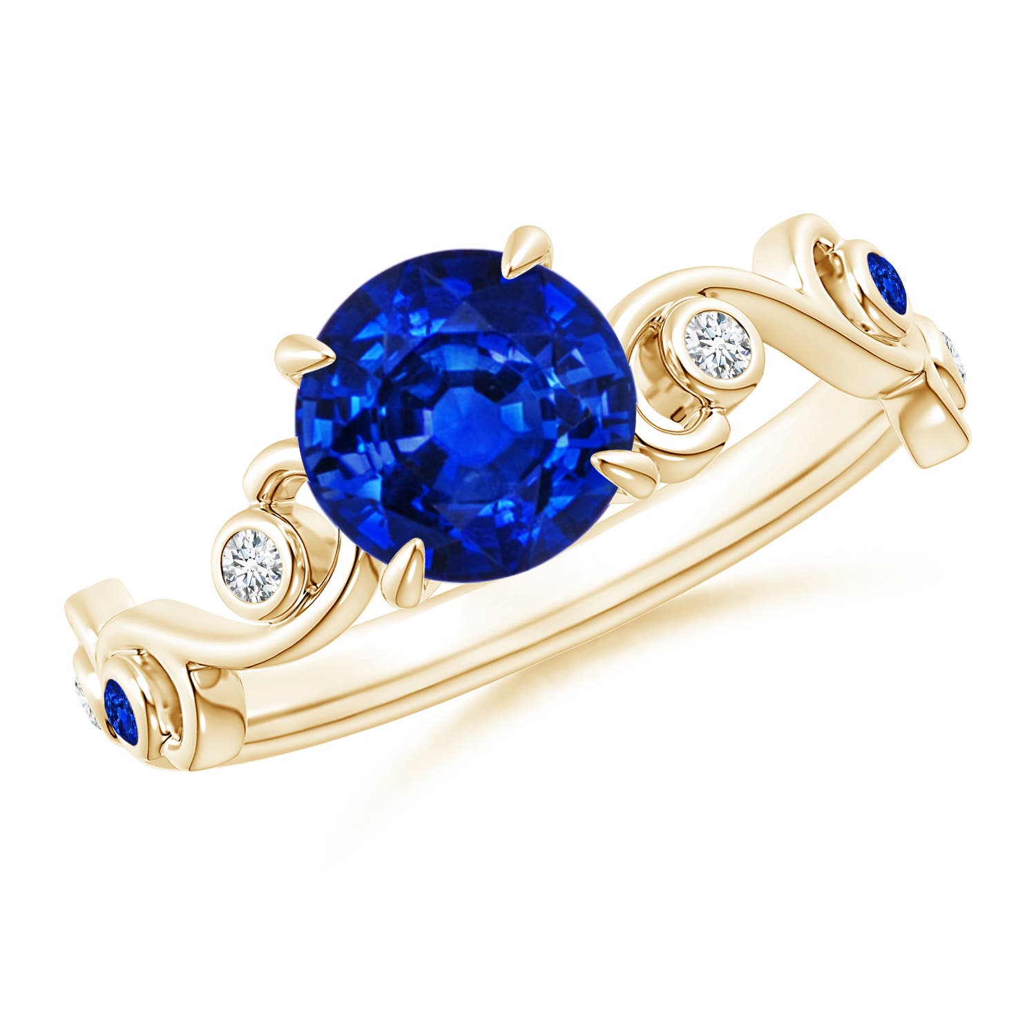 AAAA - Blue Sapphire / 1.74 CT / 14 KT Yellow Gold