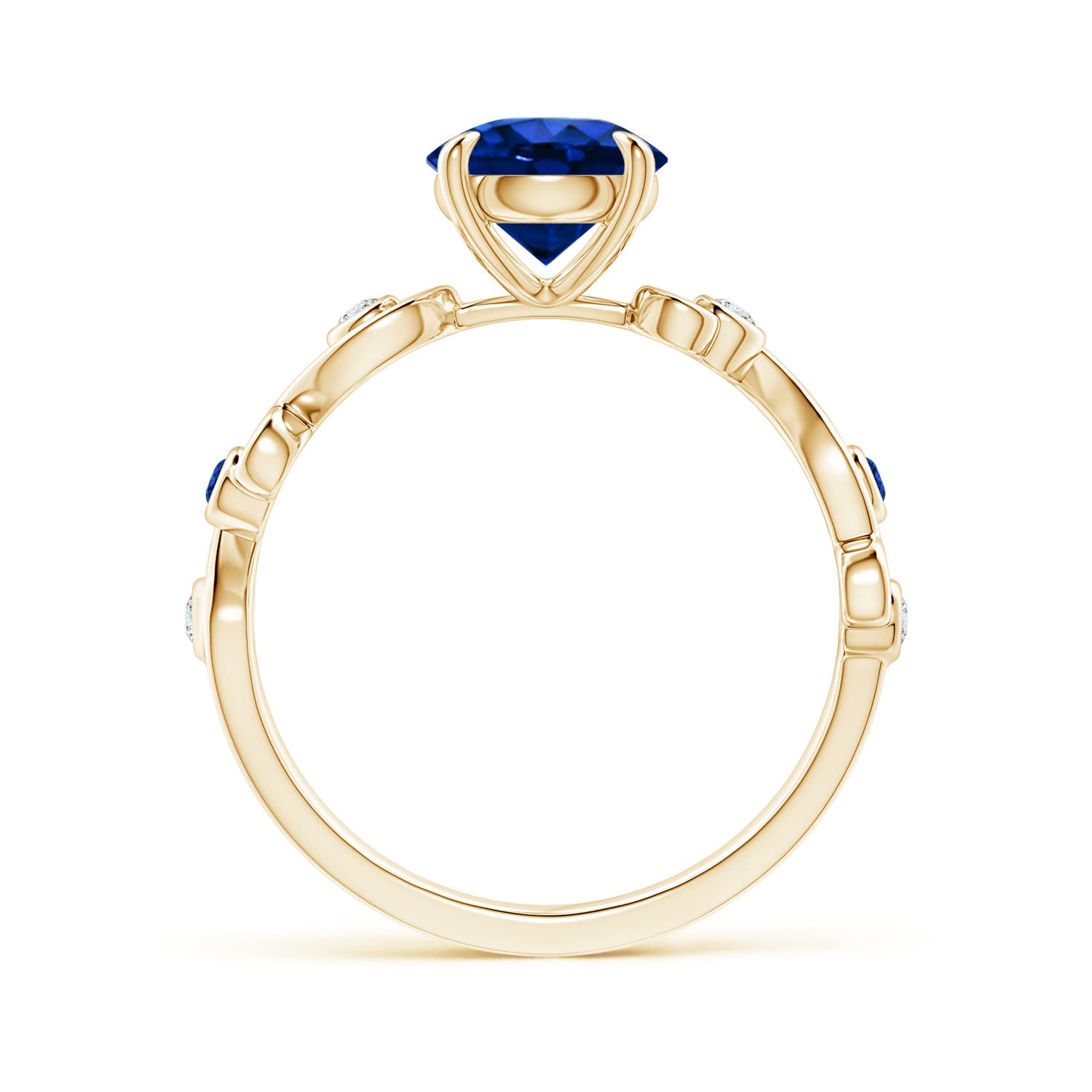 AAAA - Blue Sapphire / 1.74 CT / 14 KT Yellow Gold