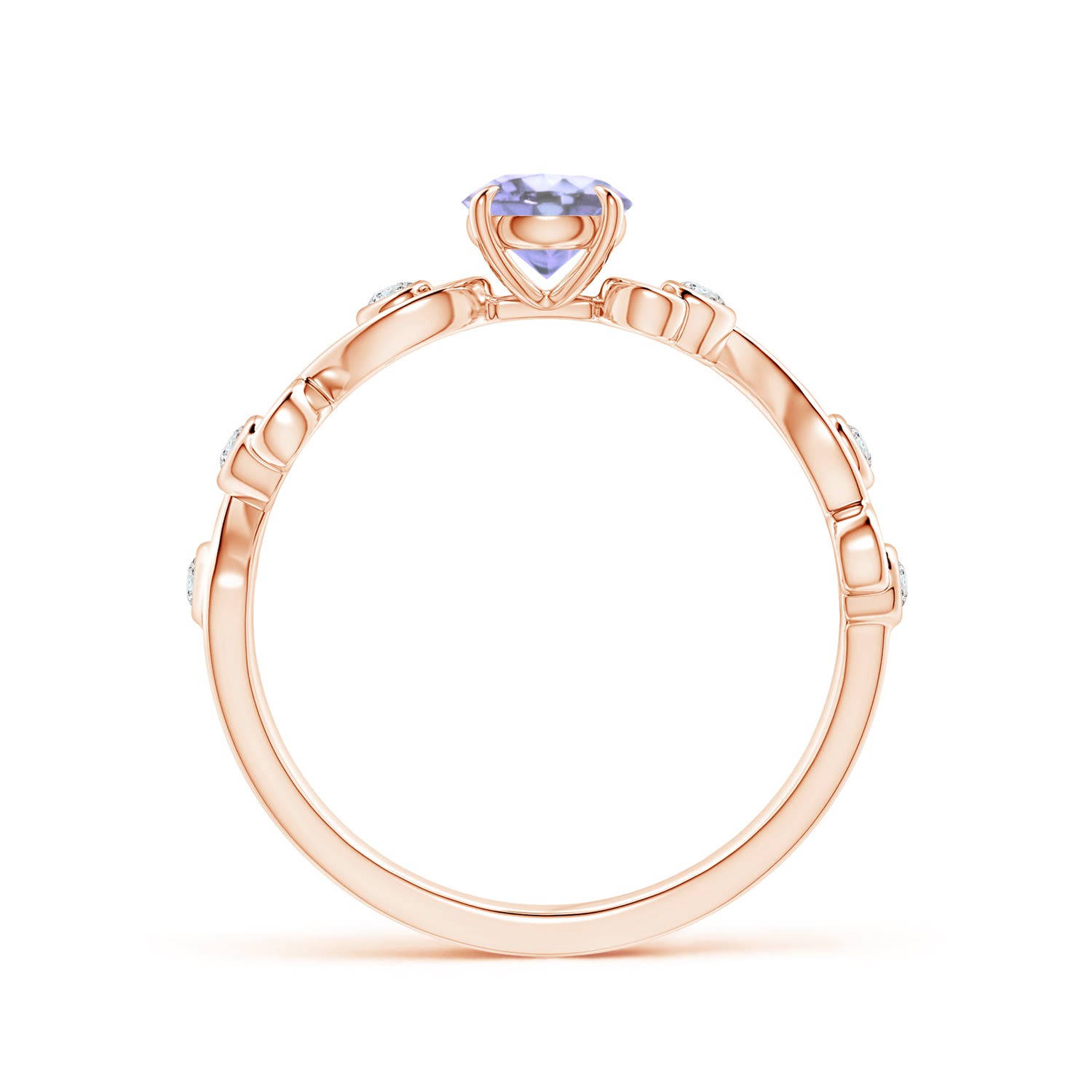 A - Tanzanite / 0.63 CT / 14 KT Rose Gold