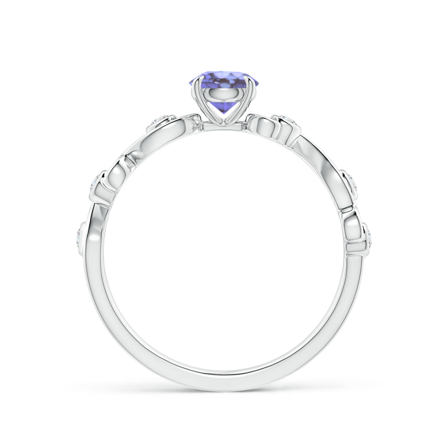 AA - Tanzanite / 0.63 CT / 14 KT White Gold