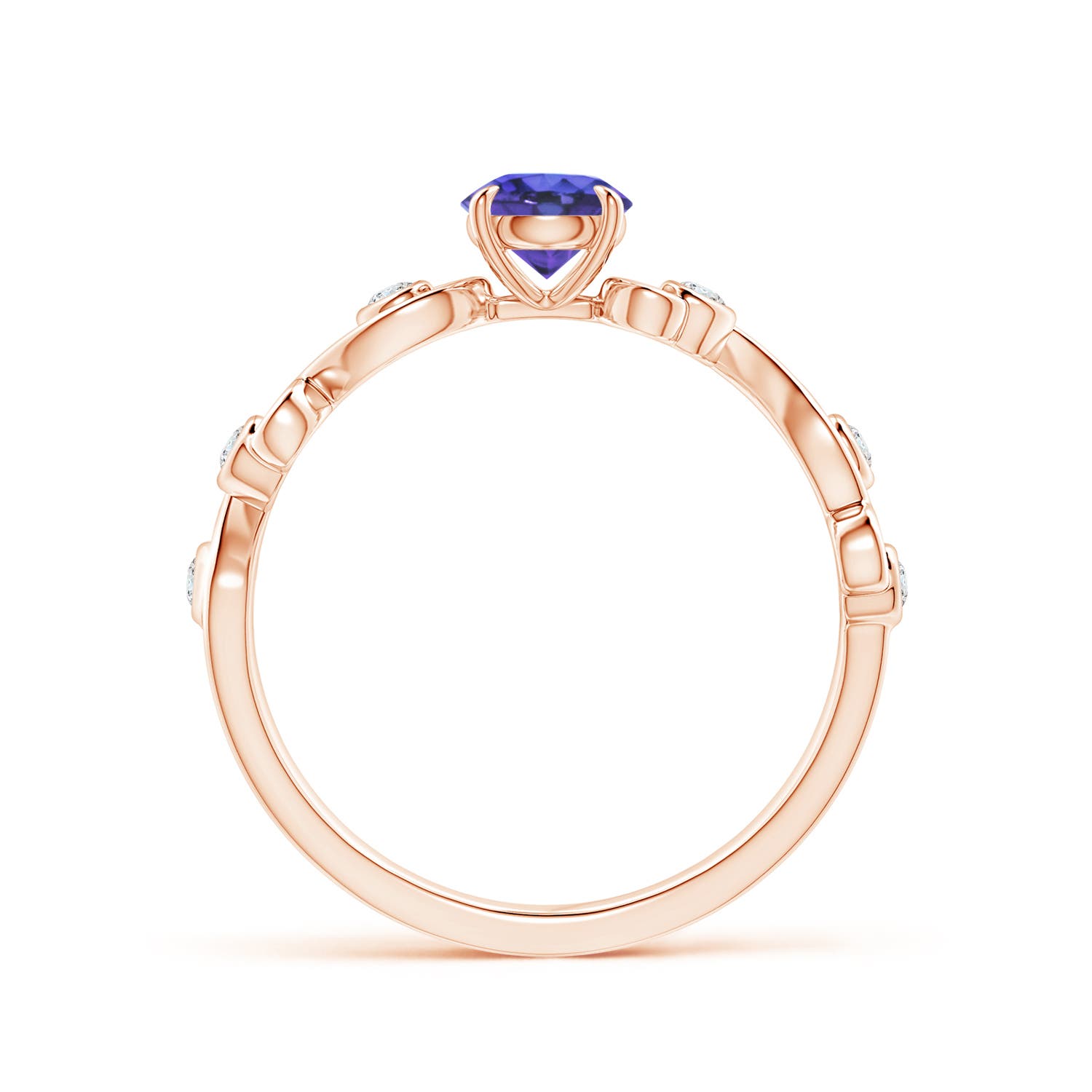 AAA - Tanzanite / 0.63 CT / 14 KT Rose Gold