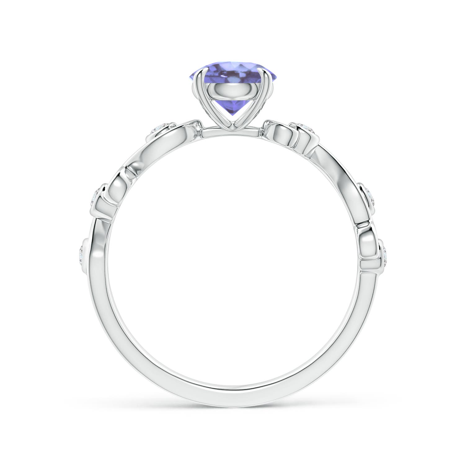 A - Tanzanite / 1.03 CT / 14 KT White Gold