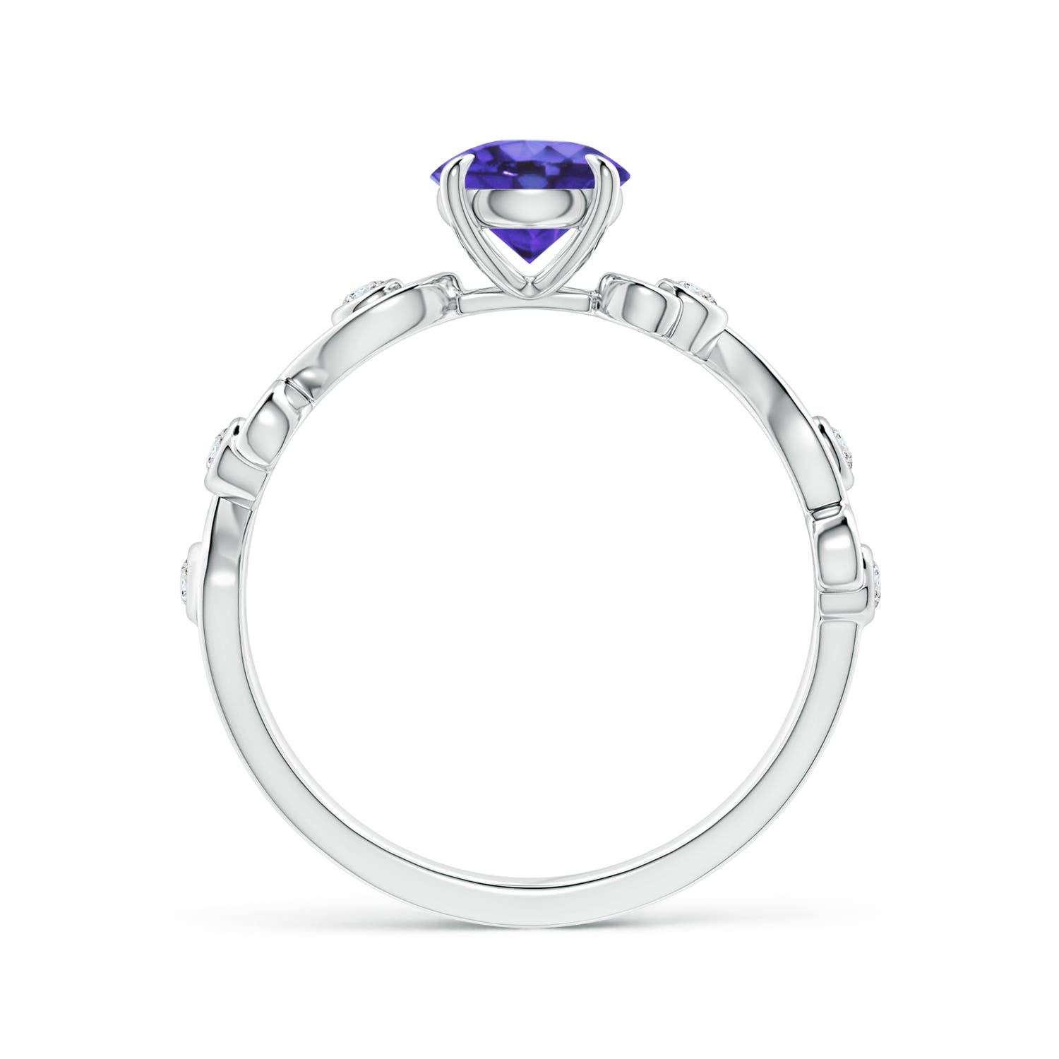 AA - Tanzanite / 1.03 CT / 14 KT White Gold