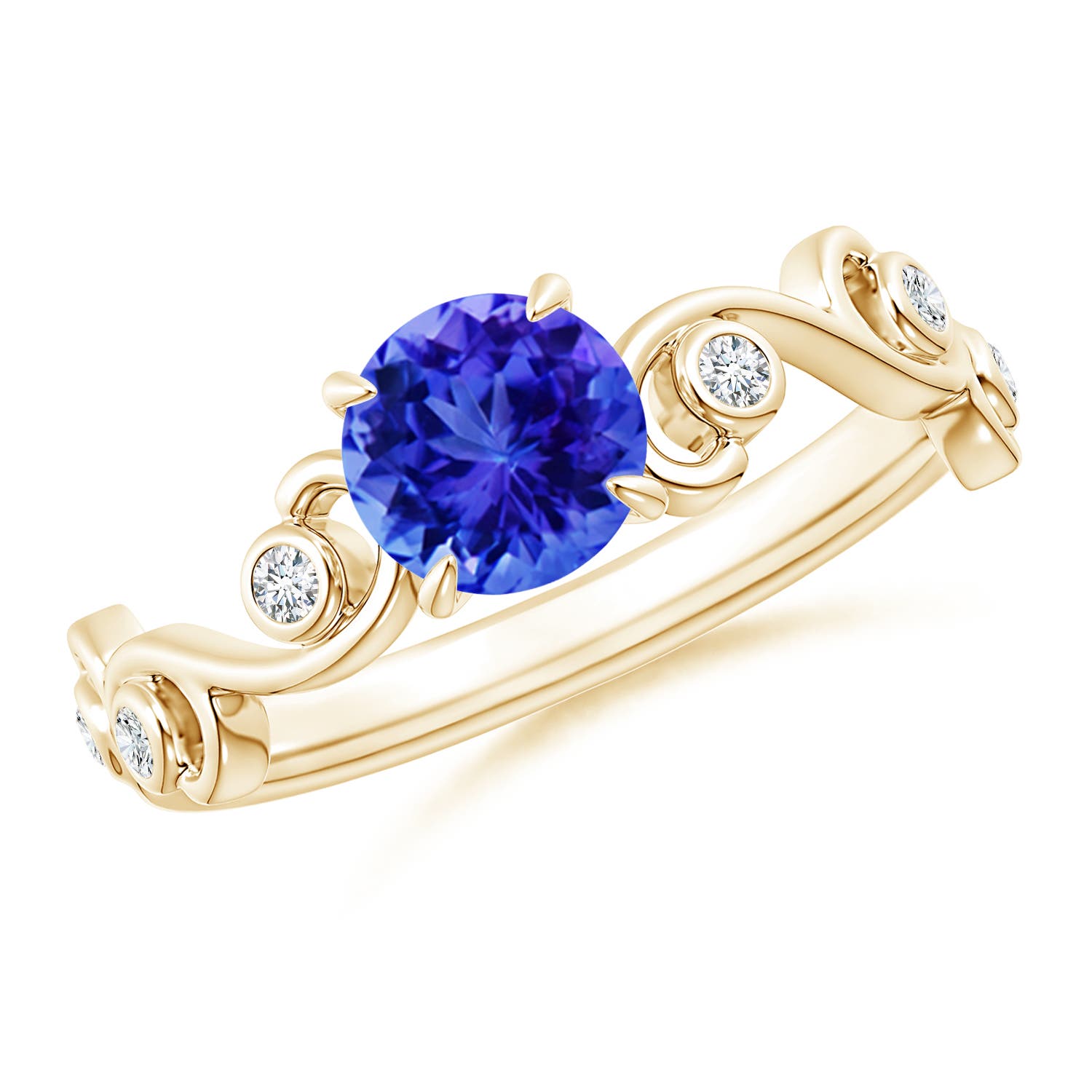 AAA - Tanzanite / 1.03 CT / 14 KT Yellow Gold