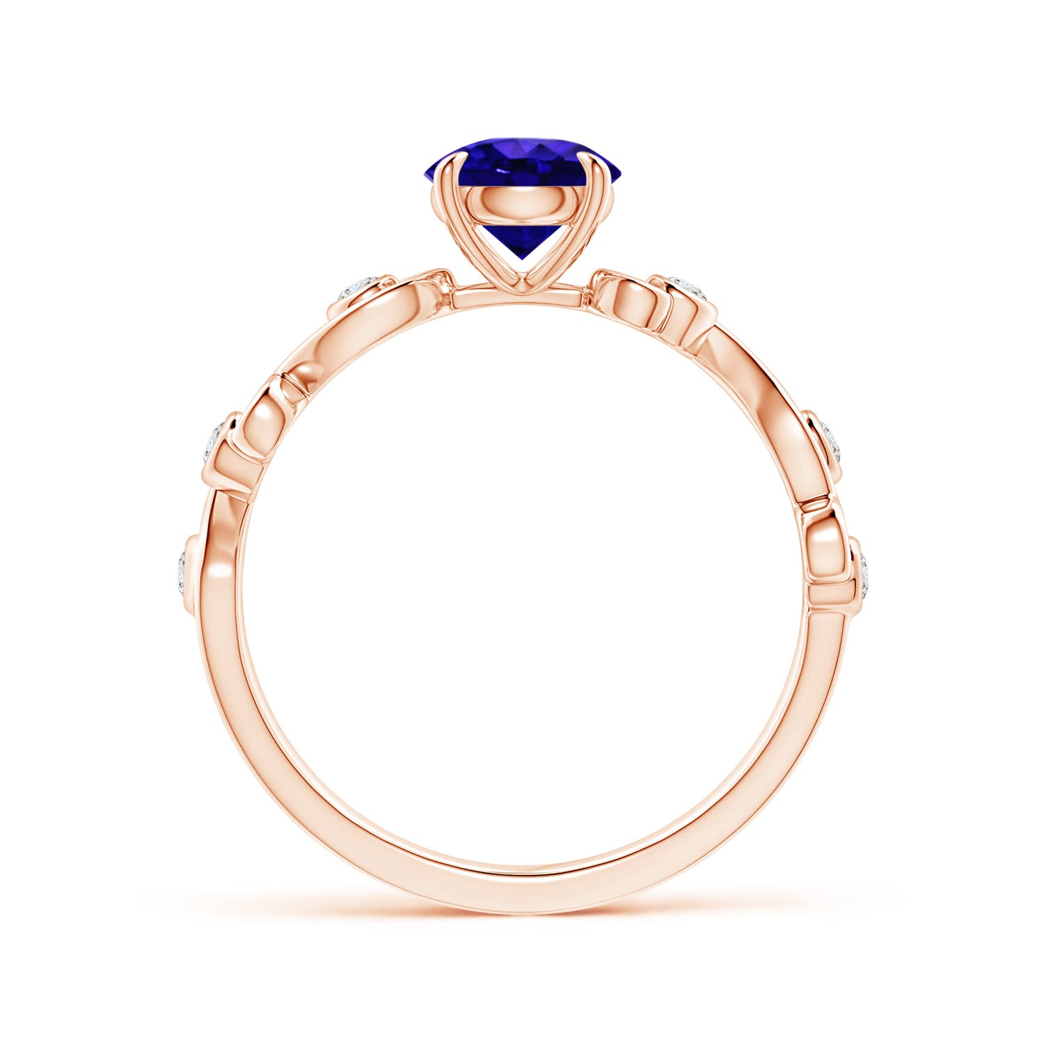 AAAA - Tanzanite / 1.03 CT / 14 KT Rose Gold