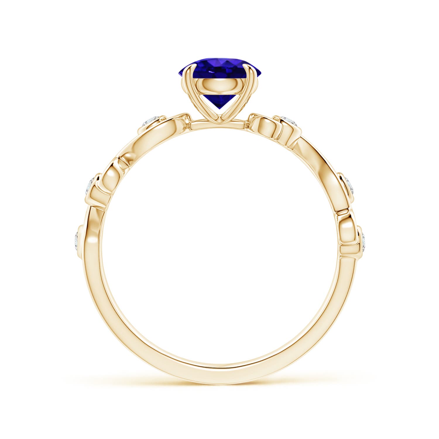 AAAA - Tanzanite / 1.03 CT / 14 KT Yellow Gold