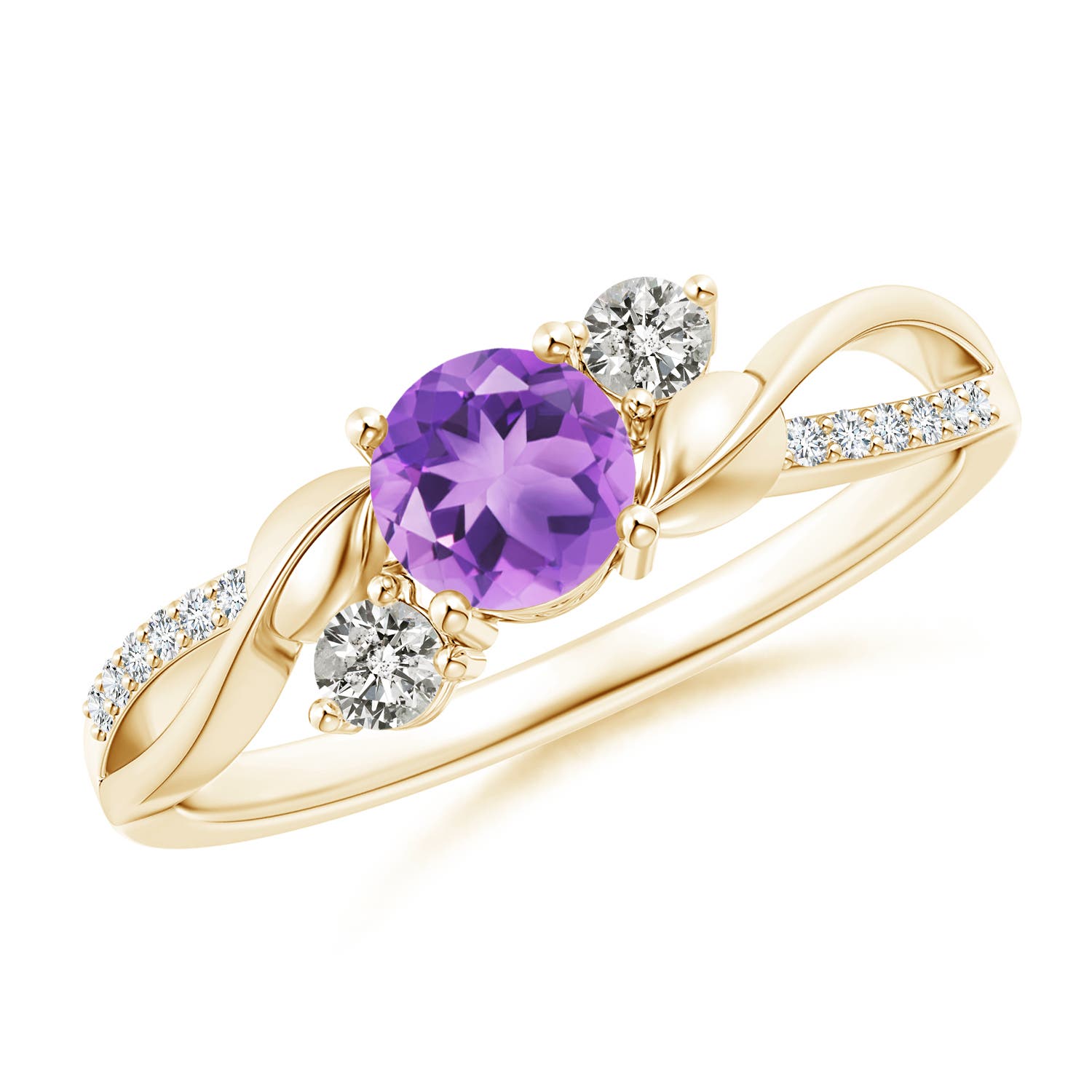 A - Amethyst / 0.65 CT / 14 KT Yellow Gold