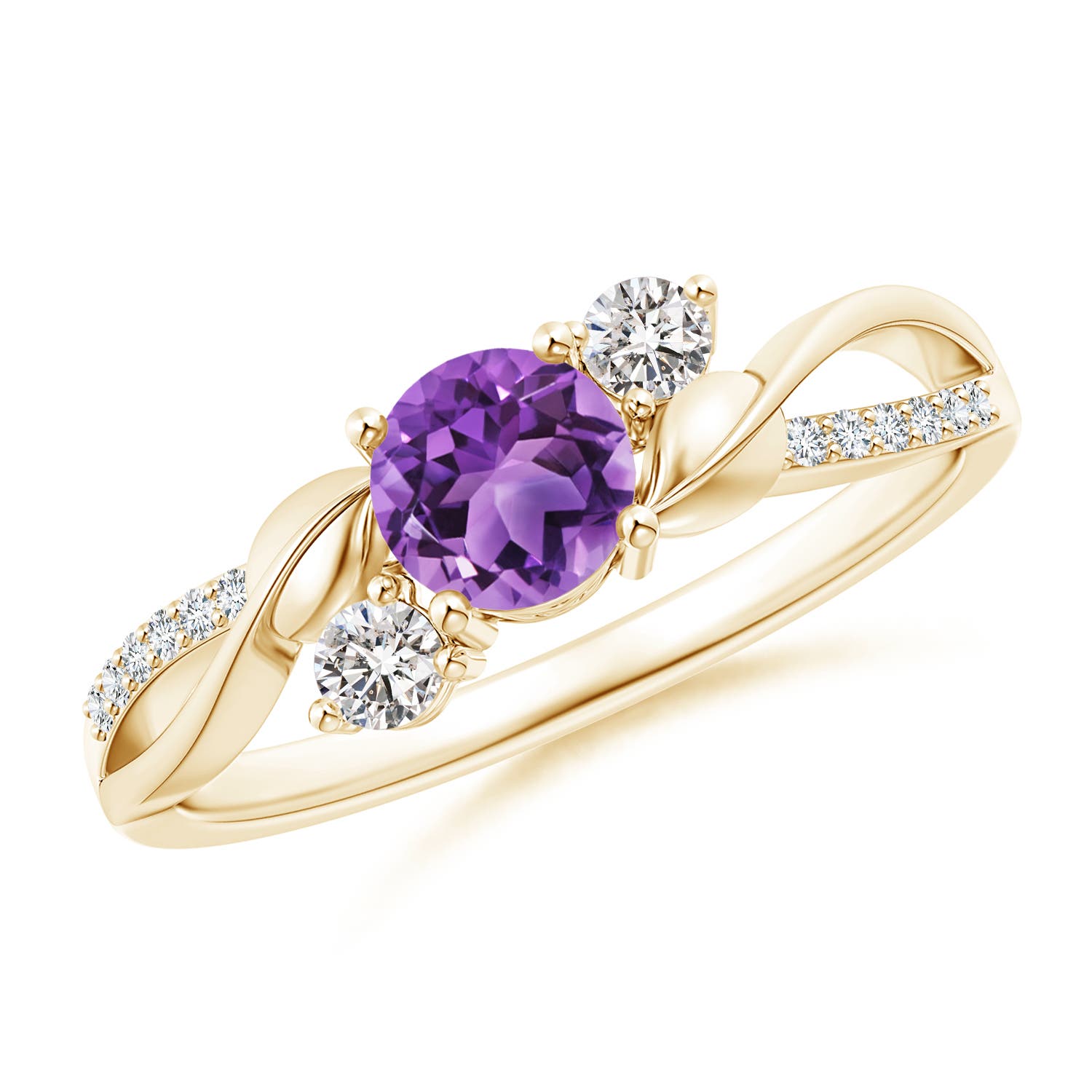 AA - Amethyst / 0.65 CT / 14 KT Yellow Gold