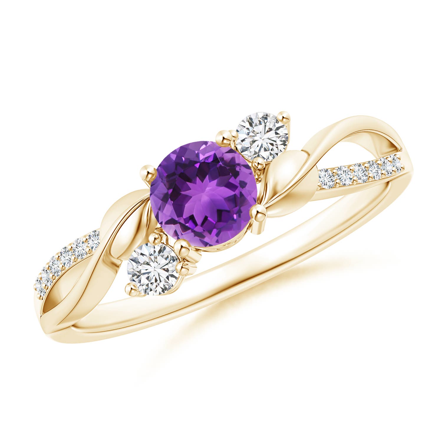 AAA - Amethyst / 0.65 CT / 14 KT Yellow Gold