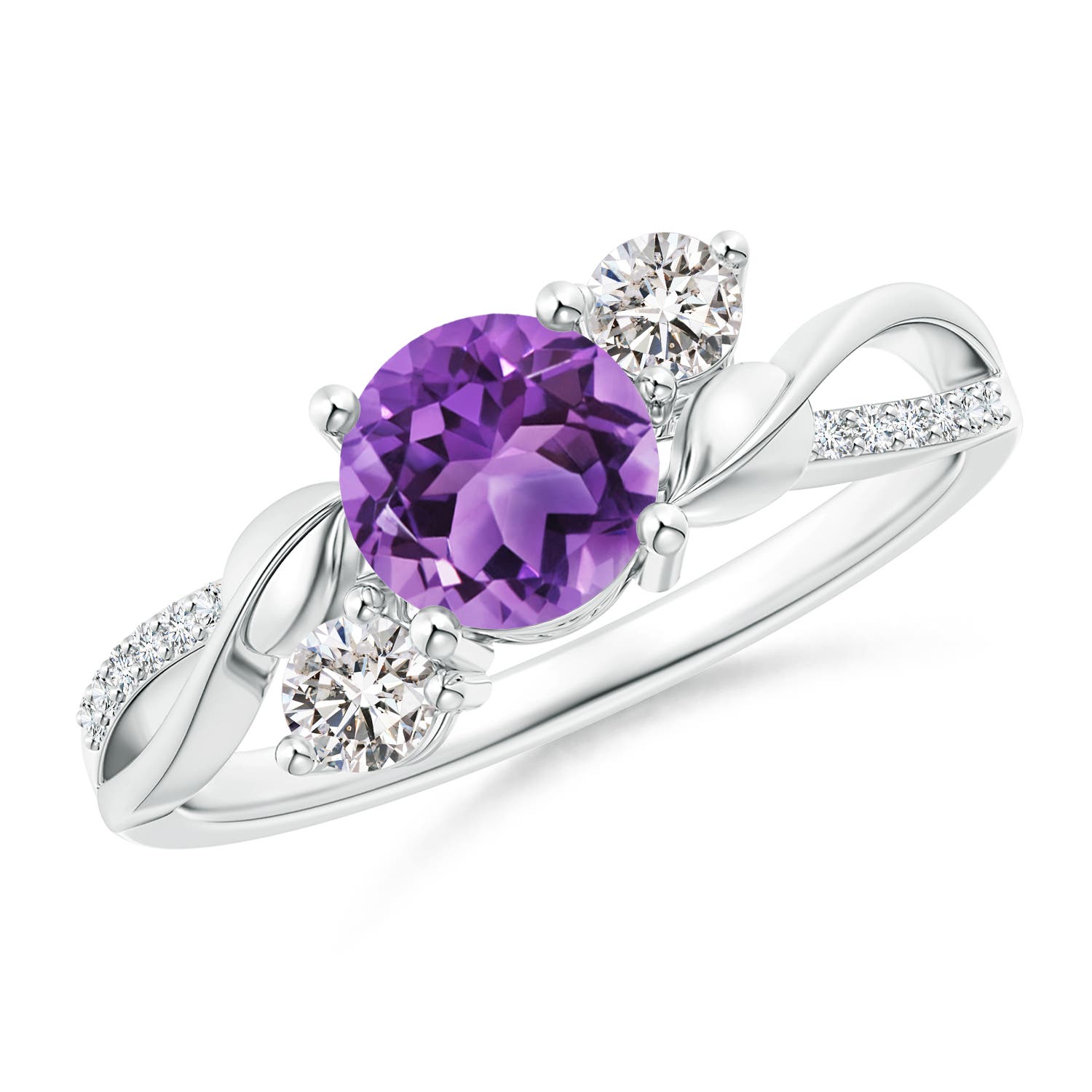 AA - Amethyst / 1.07 CT / 14 KT White Gold