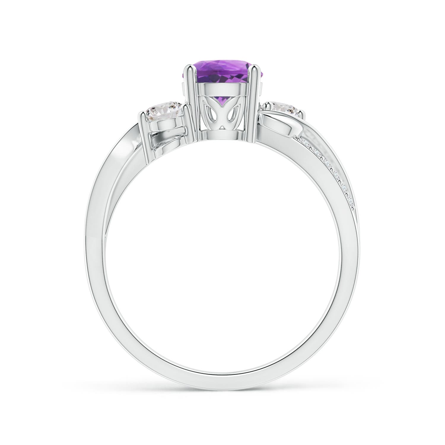 AA - Amethyst / 1.07 CT / 14 KT White Gold