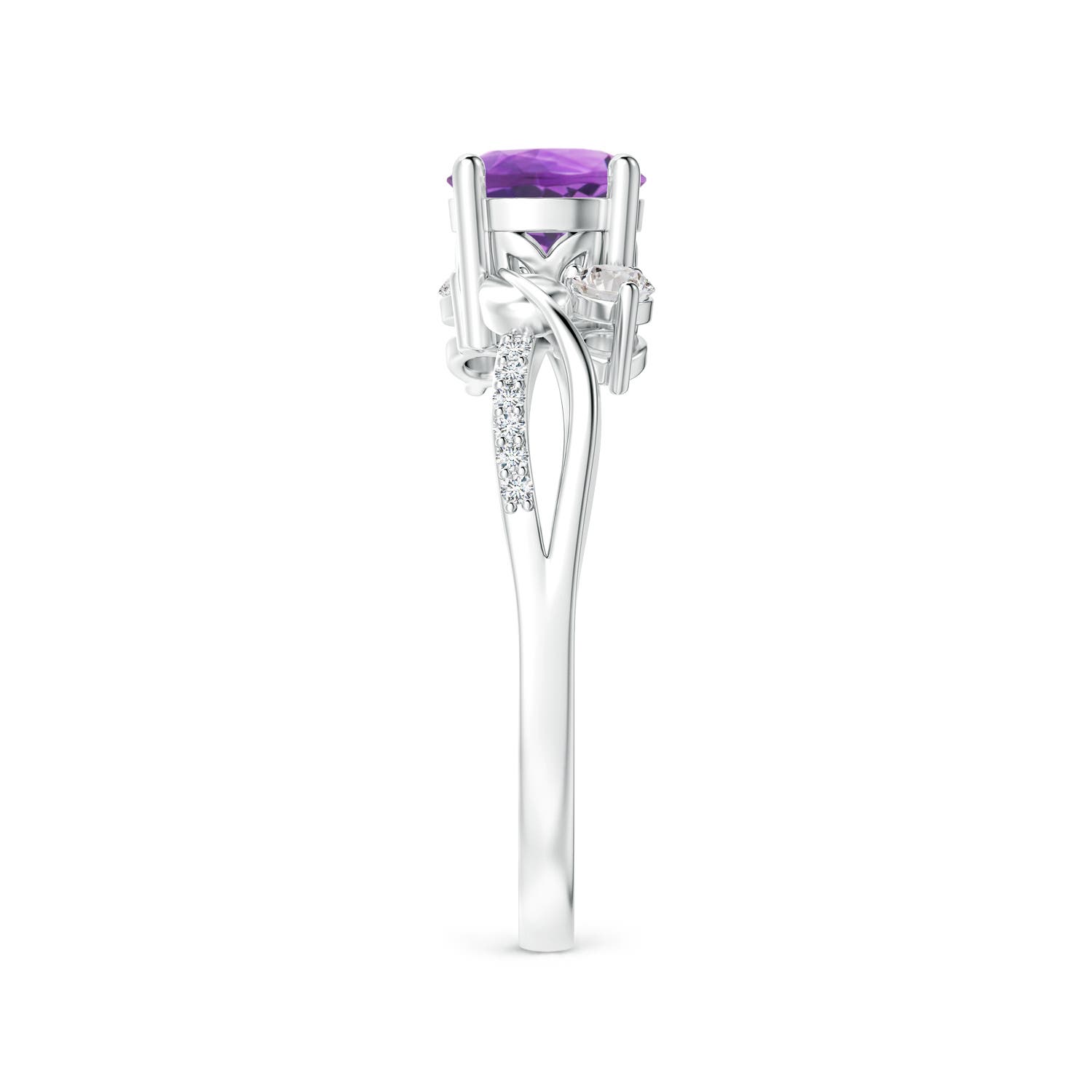 AA - Amethyst / 1.07 CT / 14 KT White Gold