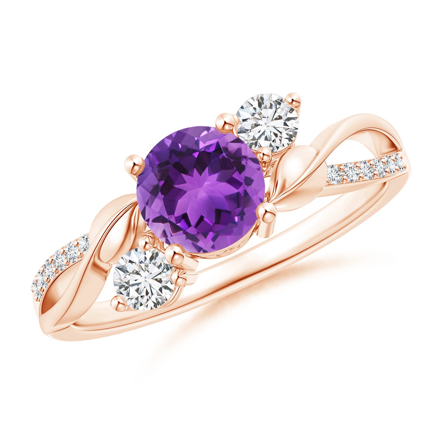 AAA - Amethyst / 1.07 CT / 14 KT Rose Gold