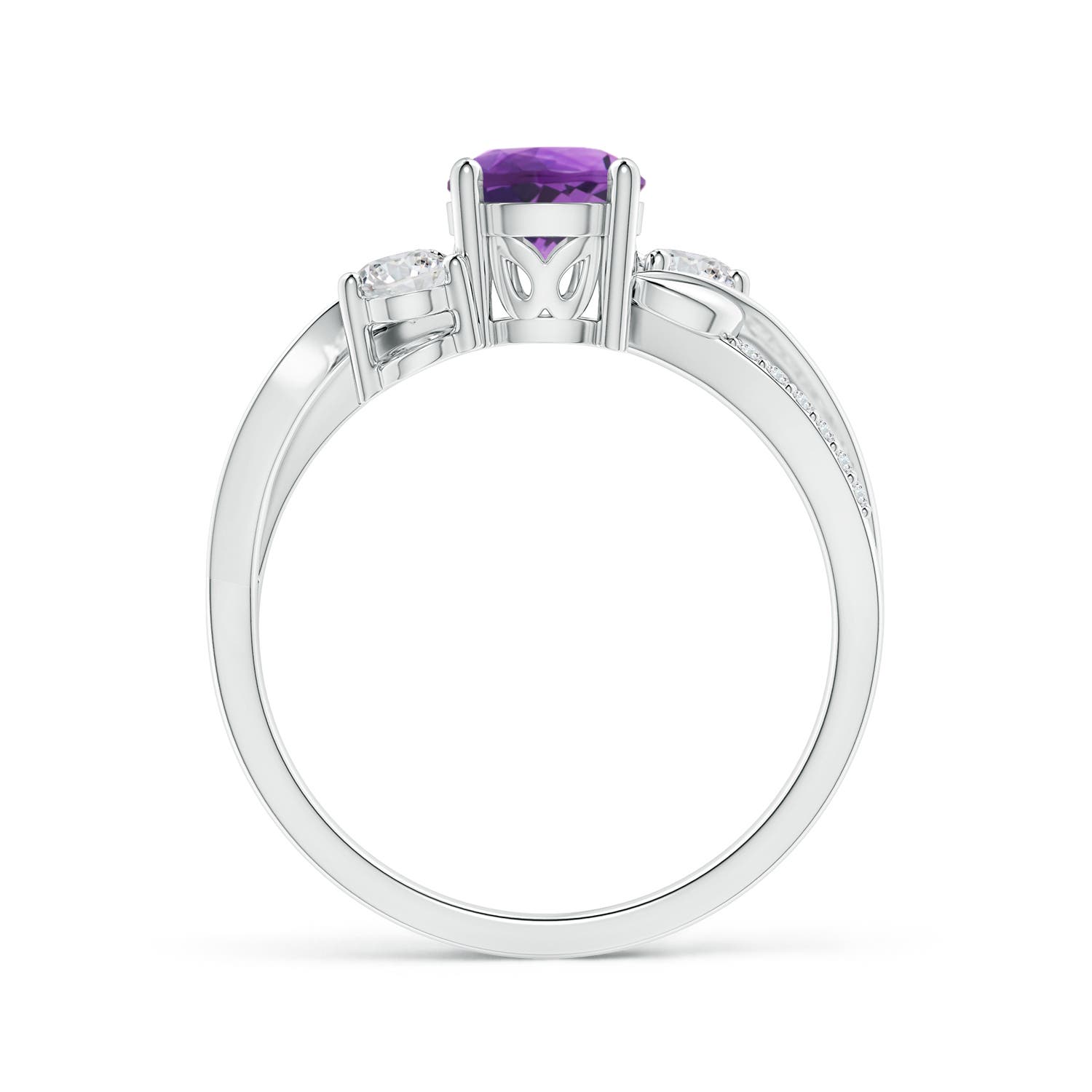 AAA - Amethyst / 1.07 CT / 14 KT White Gold