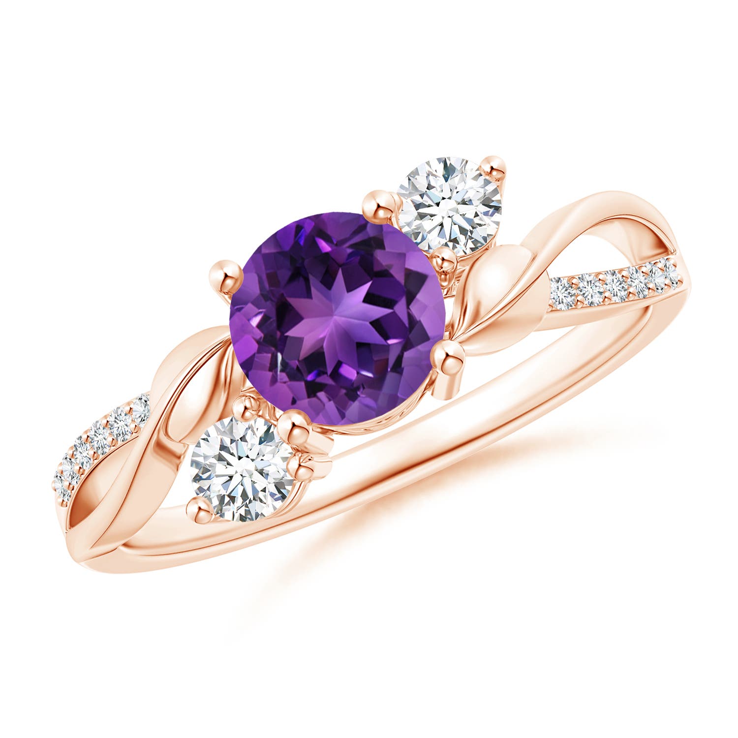 AAAA - Amethyst / 1.07 CT / 14 KT Rose Gold