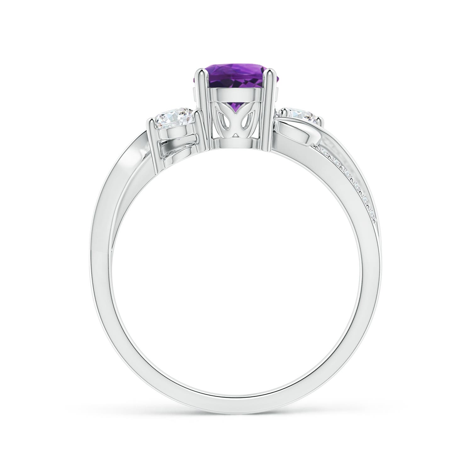 AAAA - Amethyst / 1.07 CT / 14 KT White Gold