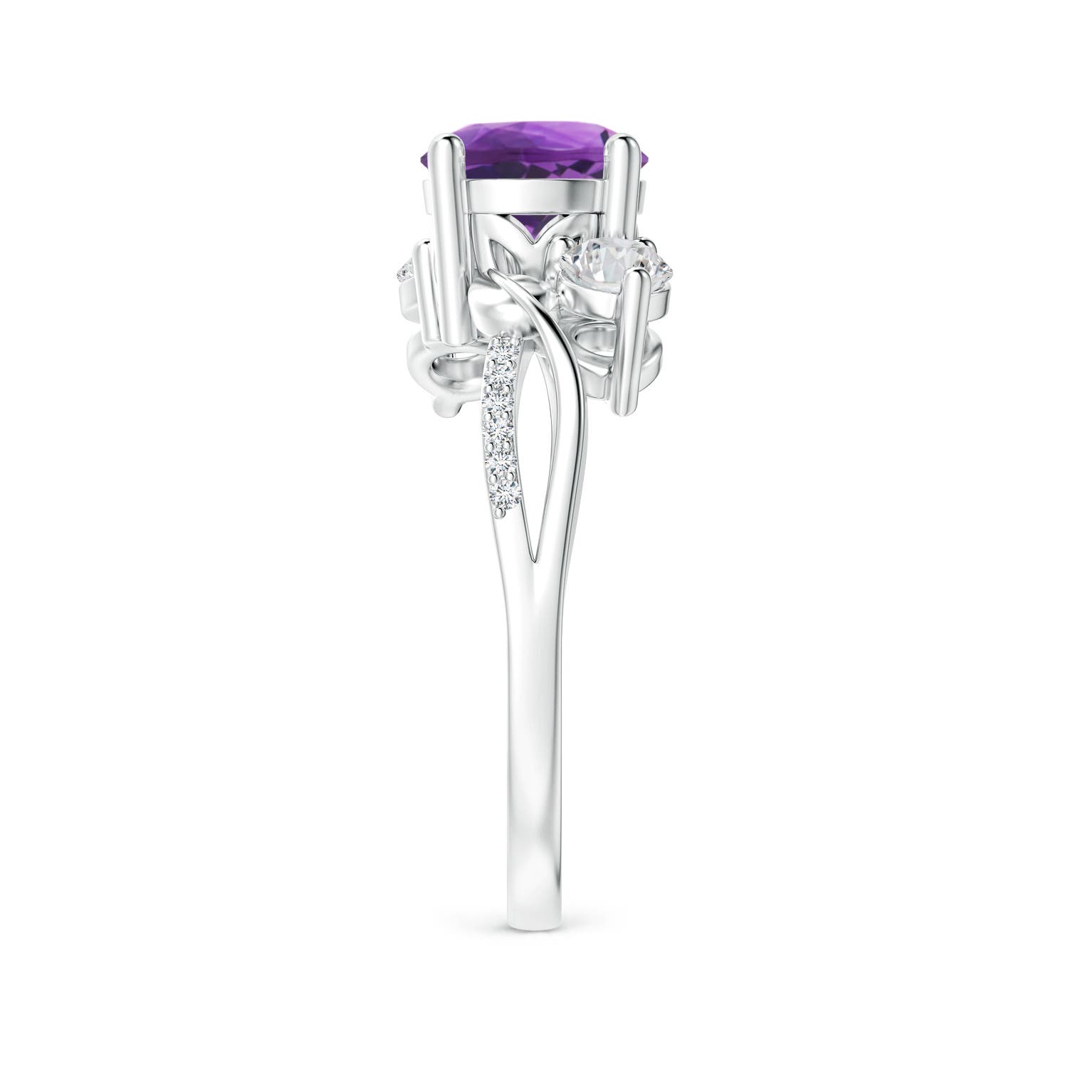 AAA - Amethyst / 1.53 CT / 14 KT White Gold