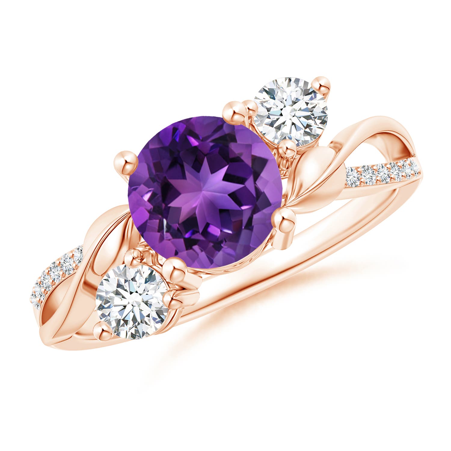 AAAA - Amethyst / 1.53 CT / 14 KT Rose Gold