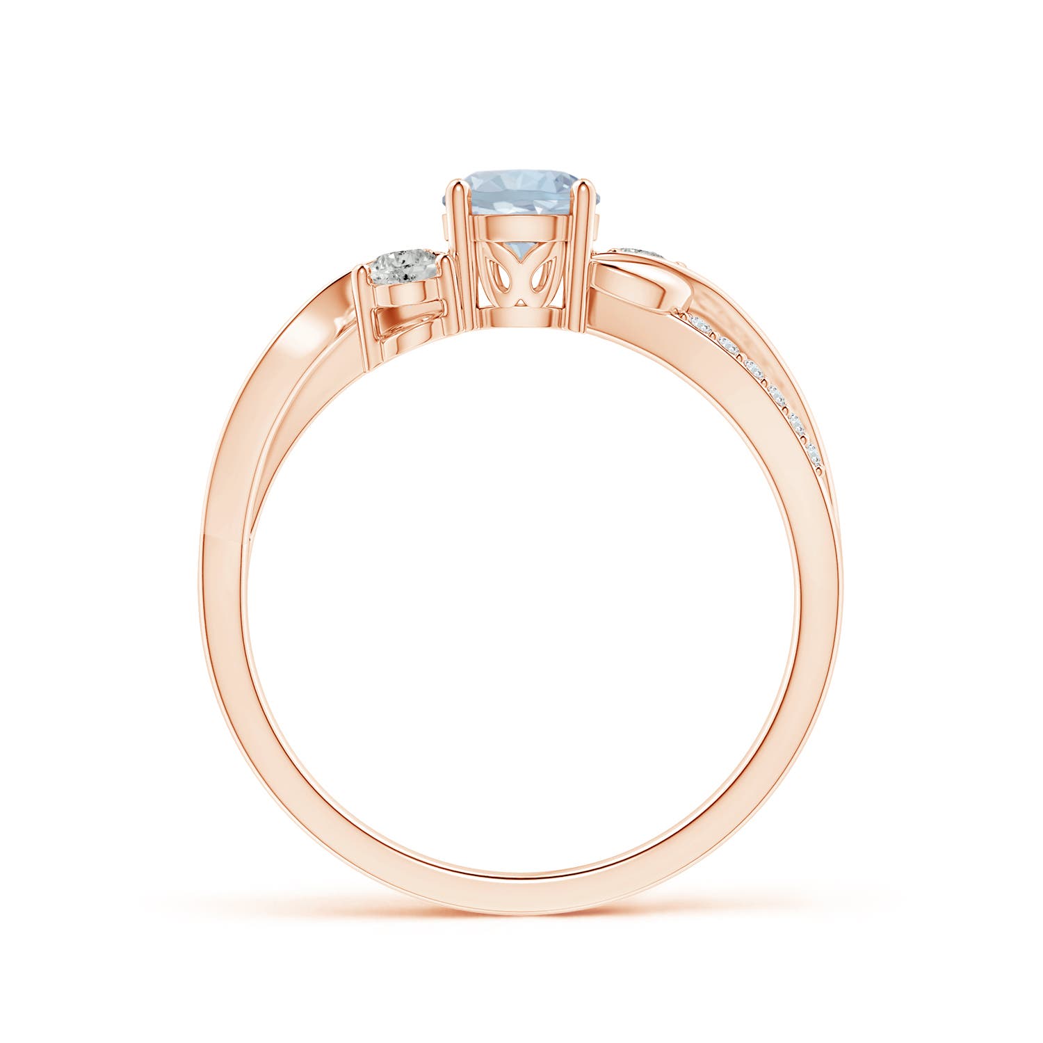 A - Aquamarine / 0.6 CT / 14 KT Rose Gold