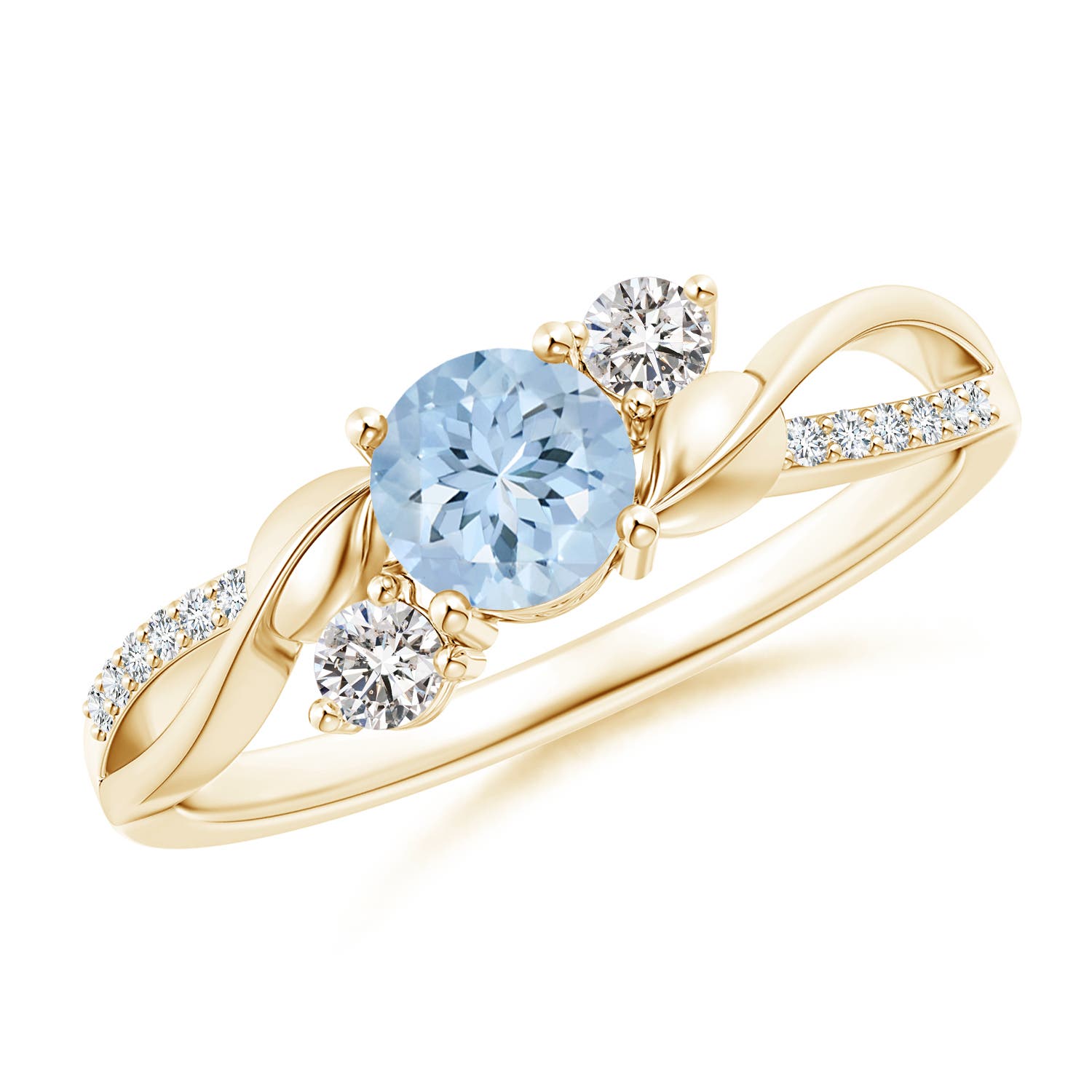 AA - Aquamarine / 0.6 CT / 14 KT Yellow Gold