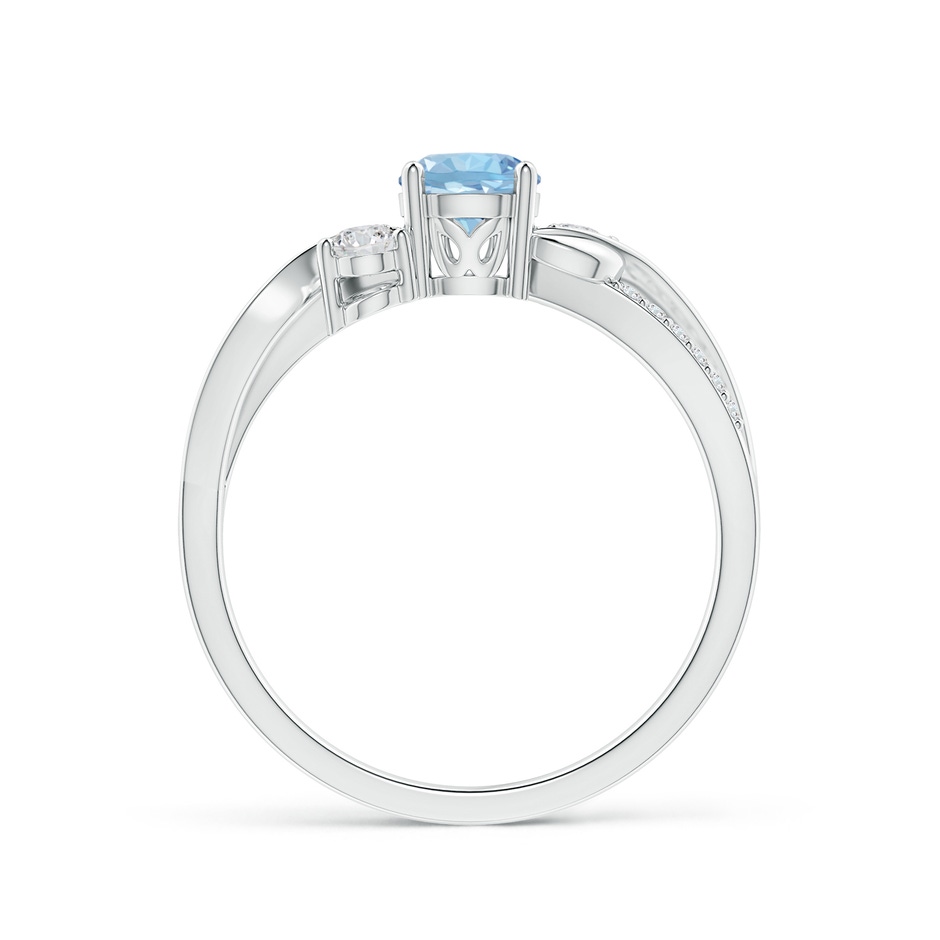 5mm AAA Aquamarine and Diamond Twisted Vine Ring in 10K White Gold side 199