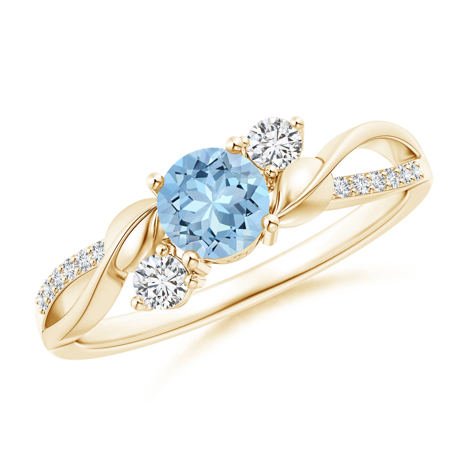 AAA - Aquamarine / 0.6 CT / 14 KT Yellow Gold