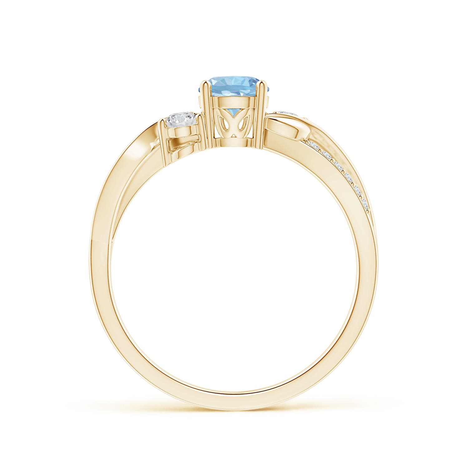 AAA - Aquamarine / 0.6 CT / 14 KT Yellow Gold