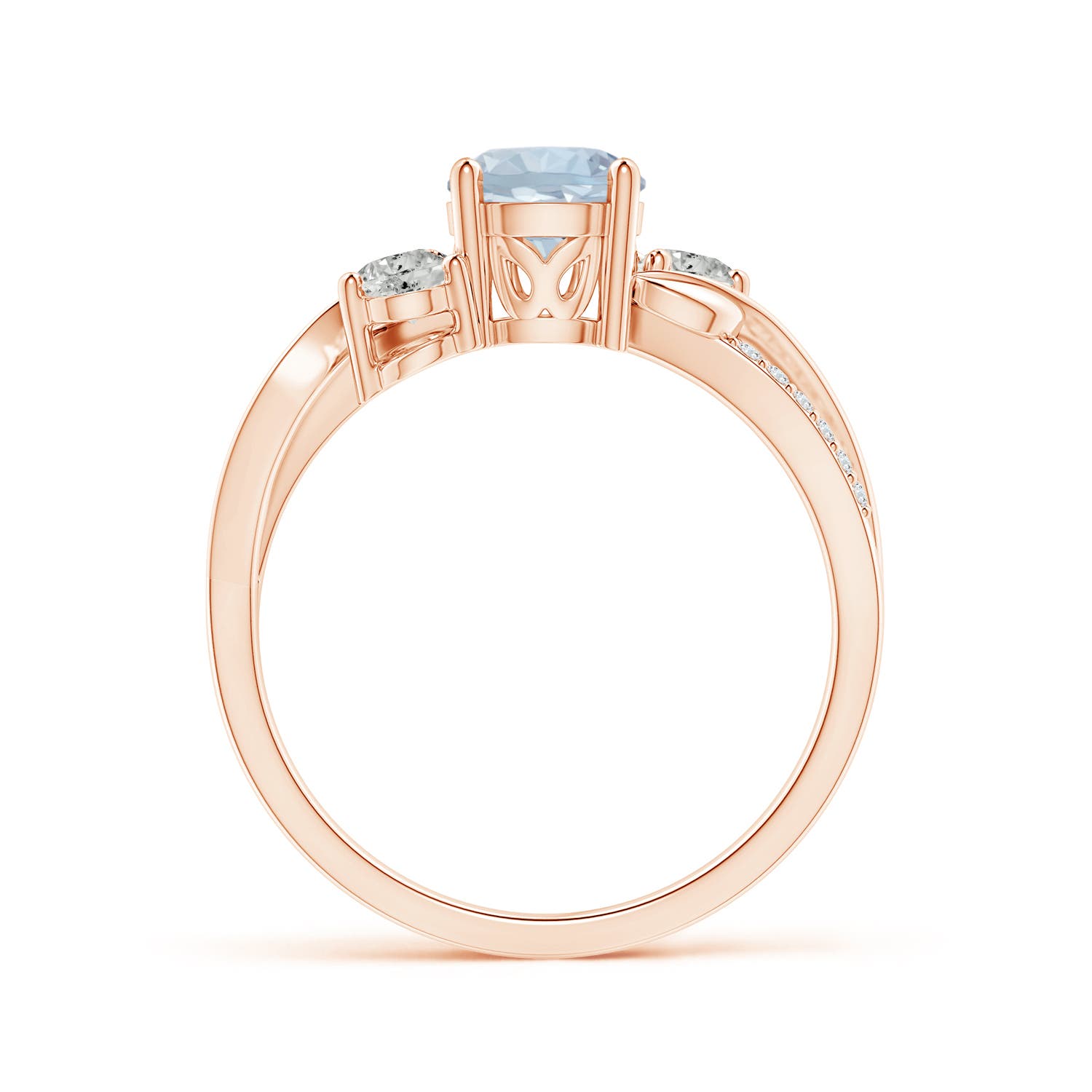 A - Aquamarine / 0.99 CT / 14 KT Rose Gold