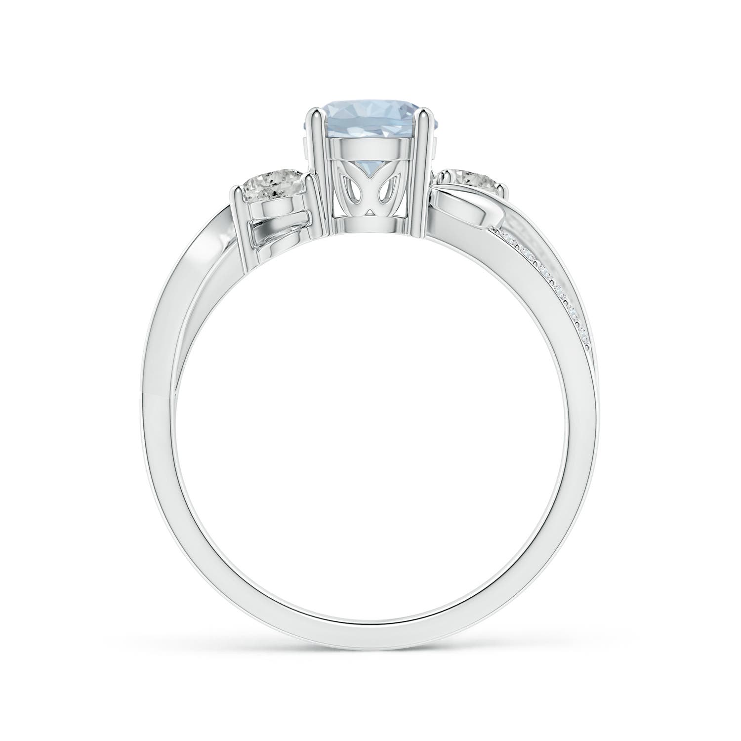 A - Aquamarine / 0.99 CT / 14 KT White Gold