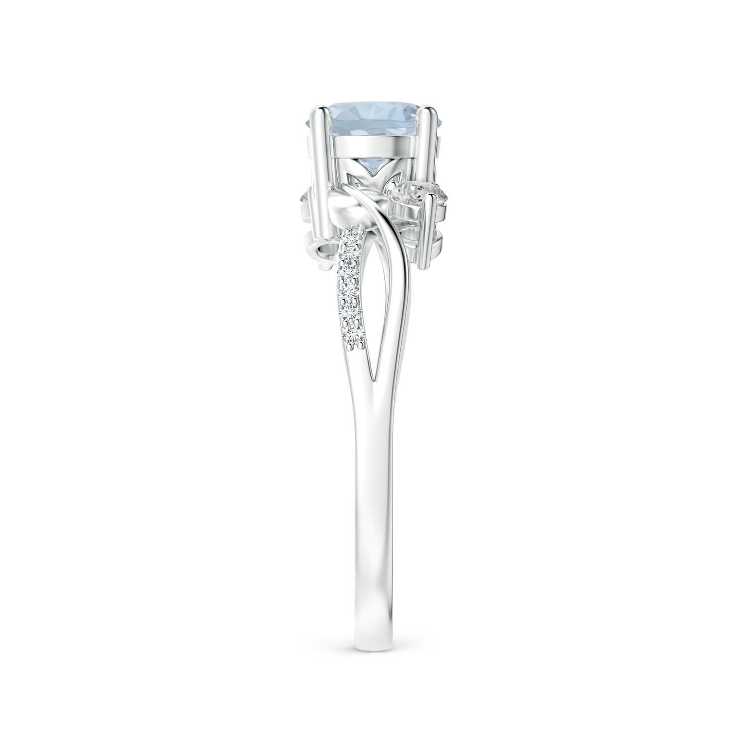 A - Aquamarine / 0.99 CT / 14 KT White Gold