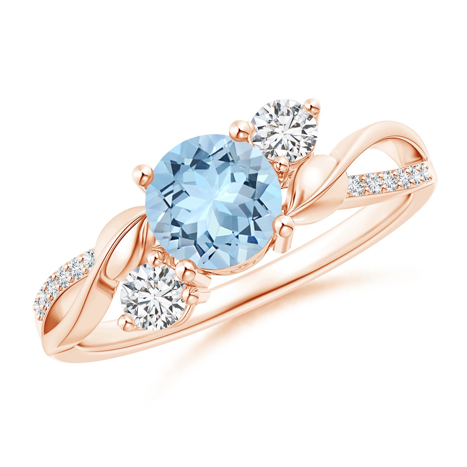 AAA - Aquamarine / 0.99 CT / 14 KT Rose Gold