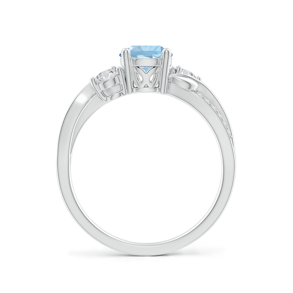 6mm AAA Aquamarine and Diamond Twisted Vine Ring in White Gold side 199