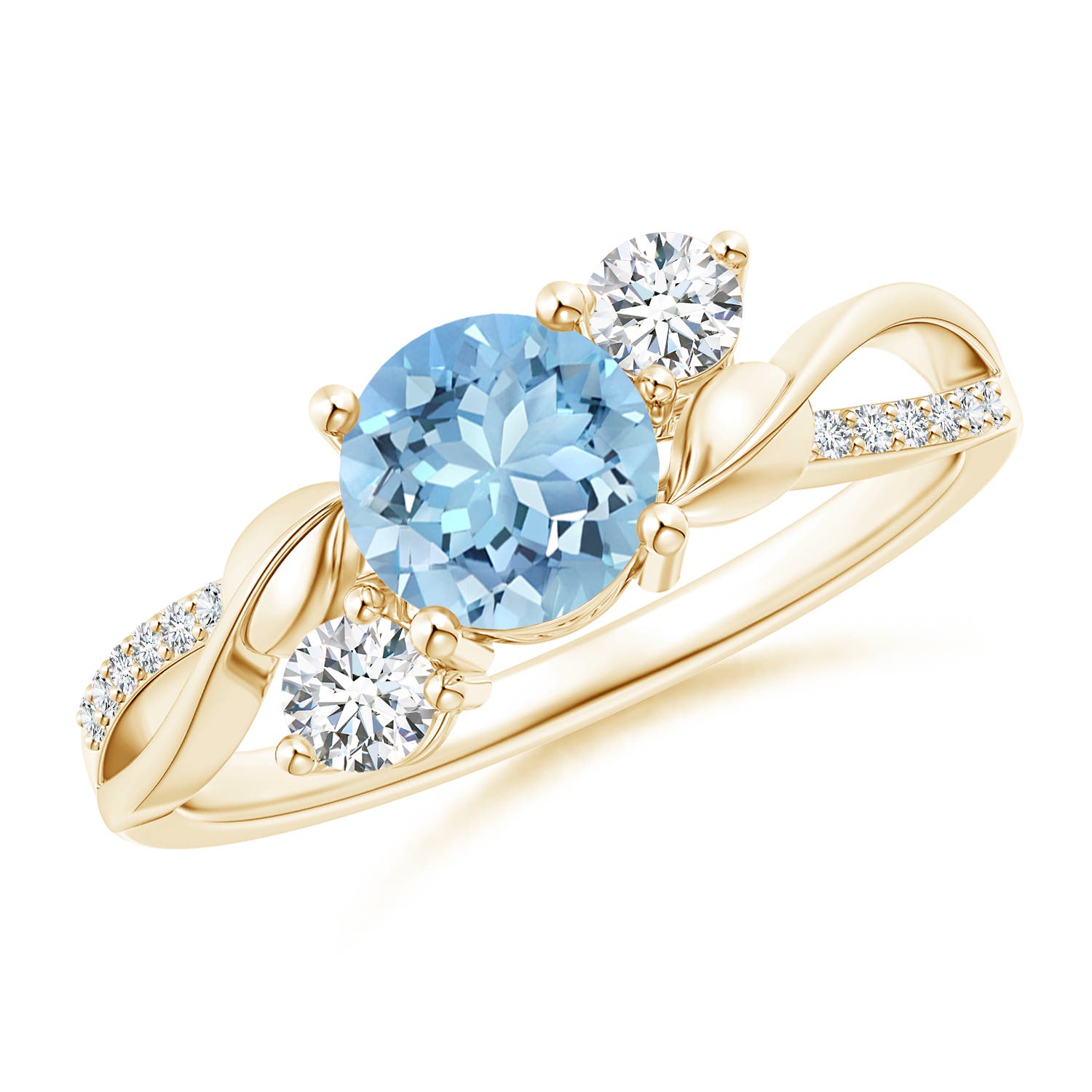 AAAA - Aquamarine / 0.99 CT / 14 KT Yellow Gold