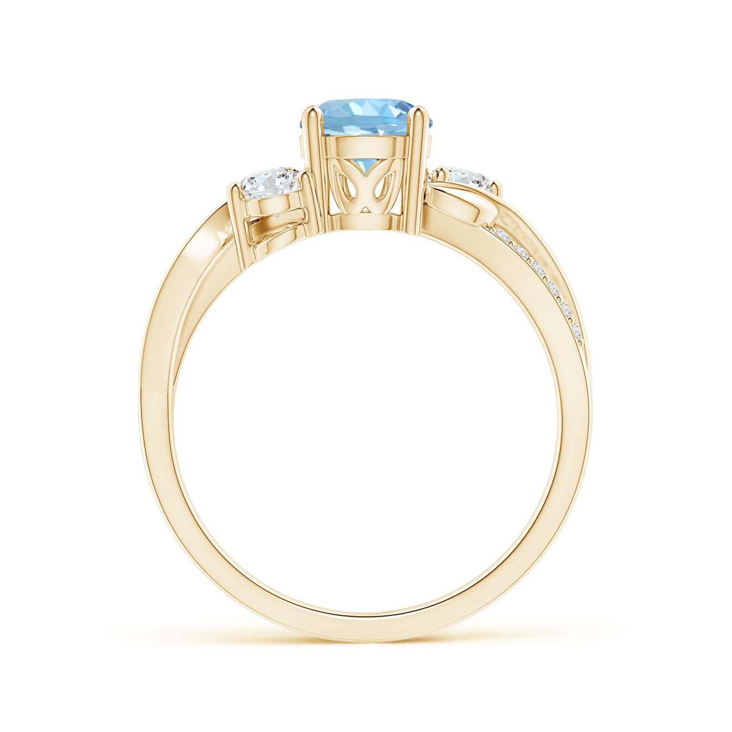 AAAA - Aquamarine / 0.99 CT / 14 KT Yellow Gold