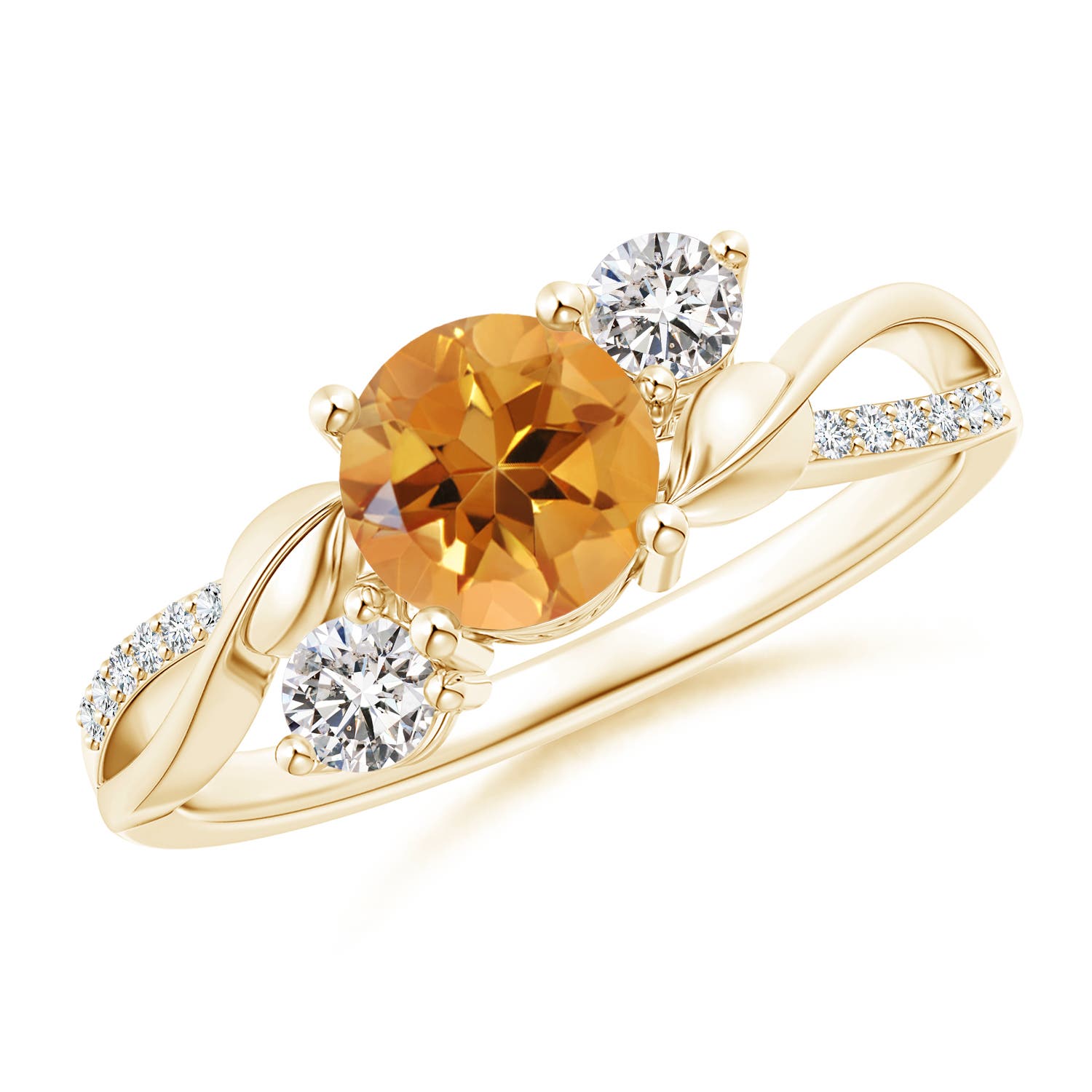 AA - Citrine / 0.97 CT / 14 KT Yellow Gold