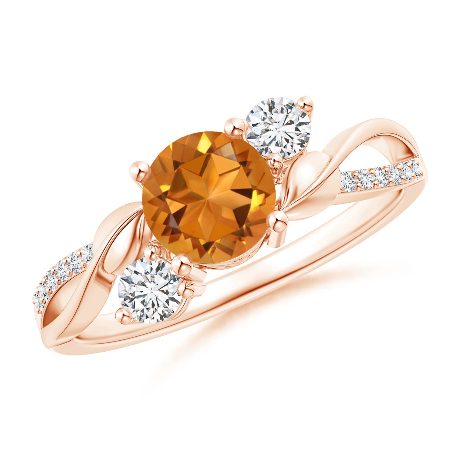 AAA - Citrine / 0.97 CT / 14 KT Rose Gold