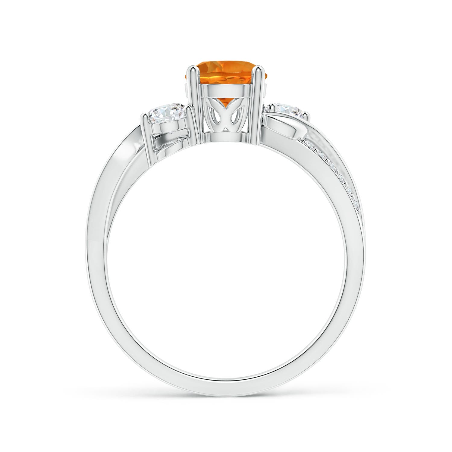 AAAA - Citrine / 0.97 CT / 14 KT White Gold