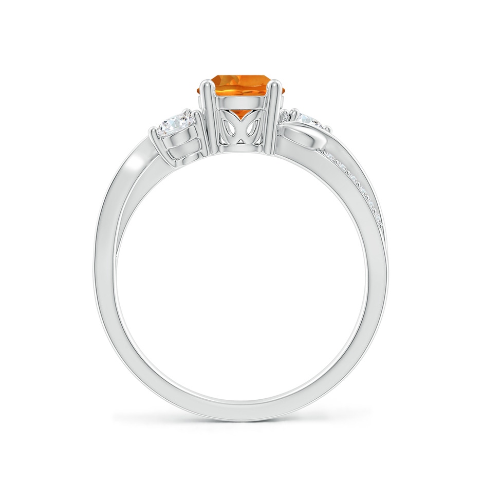 6mm AAAA Citrine and Diamond Twisted Vine Ring in White Gold side 199