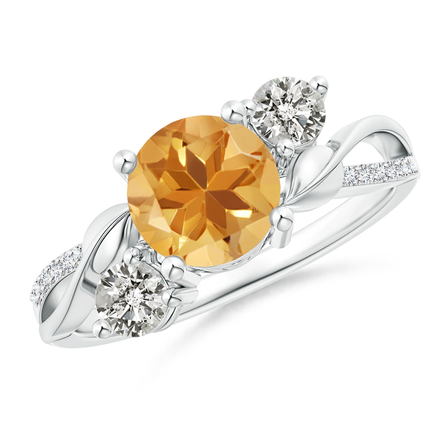 A - Citrine / 1.63 CT / 14 KT White Gold